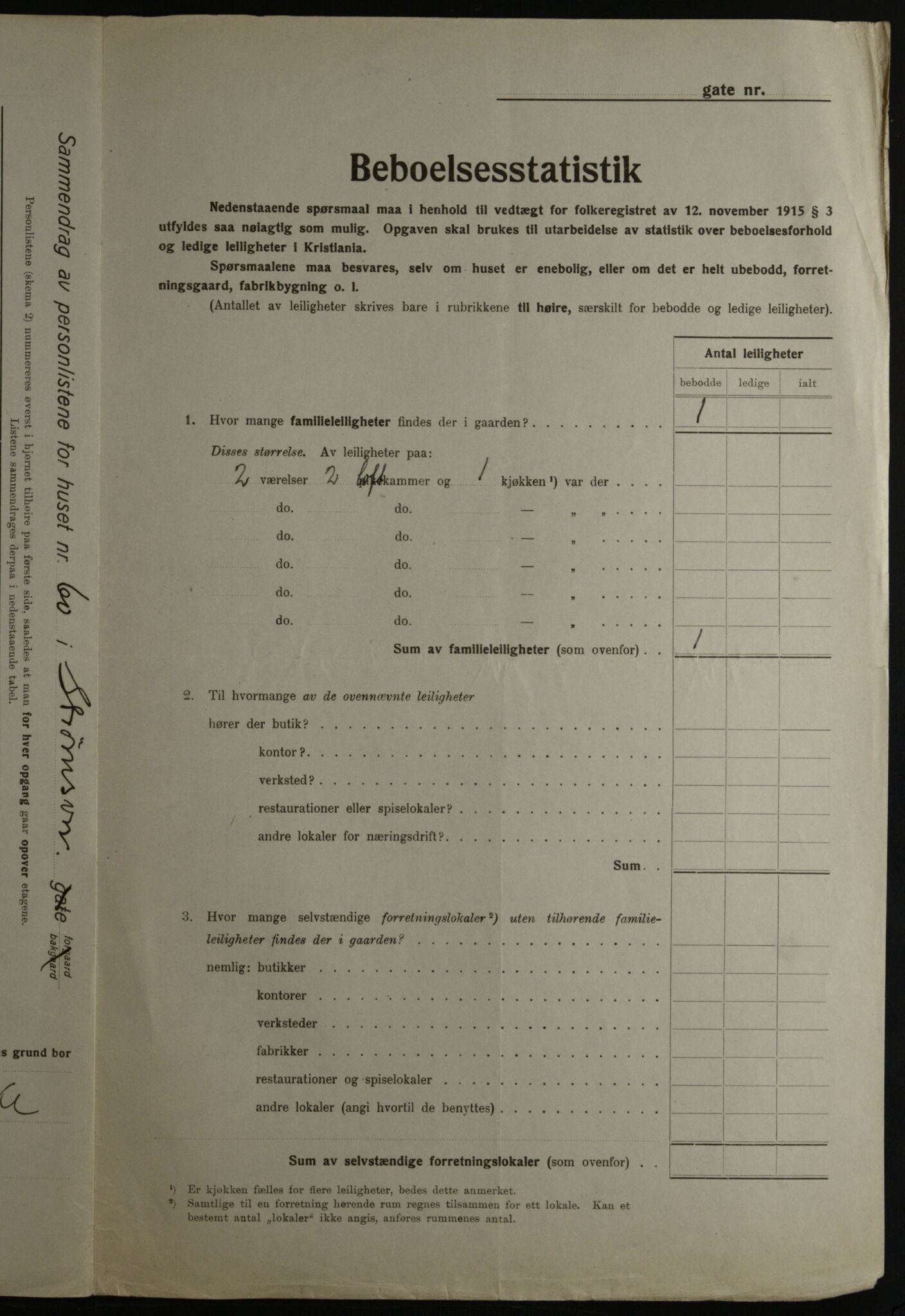 OBA, Kommunal folketelling 1.12.1923 for Kristiania, 1923, s. 115593