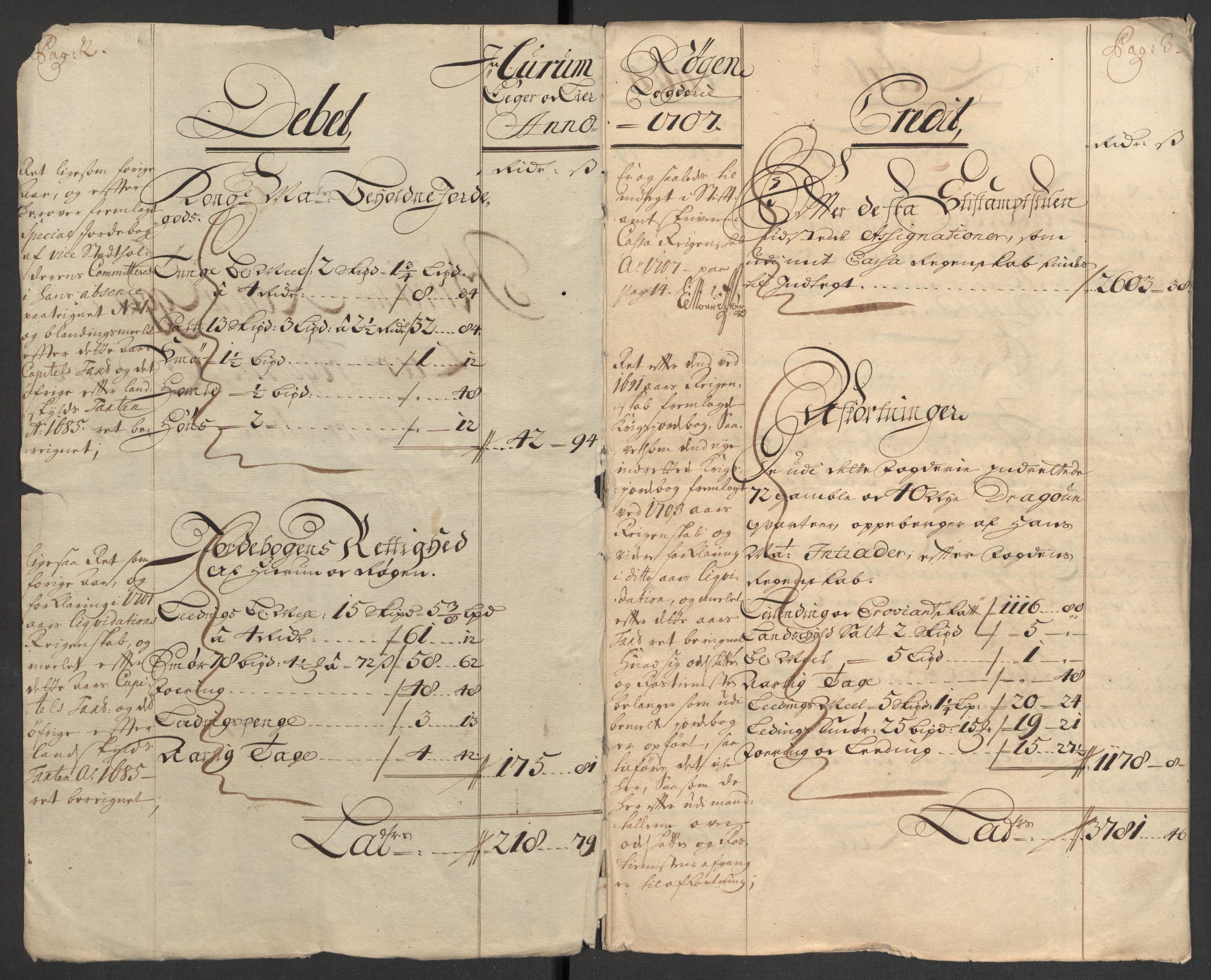 Rentekammeret inntil 1814, Reviderte regnskaper, Fogderegnskap, AV/RA-EA-4092/R30/L1701: Fogderegnskap Hurum, Røyken, Eiker og Lier, 1706-1707, s. 242