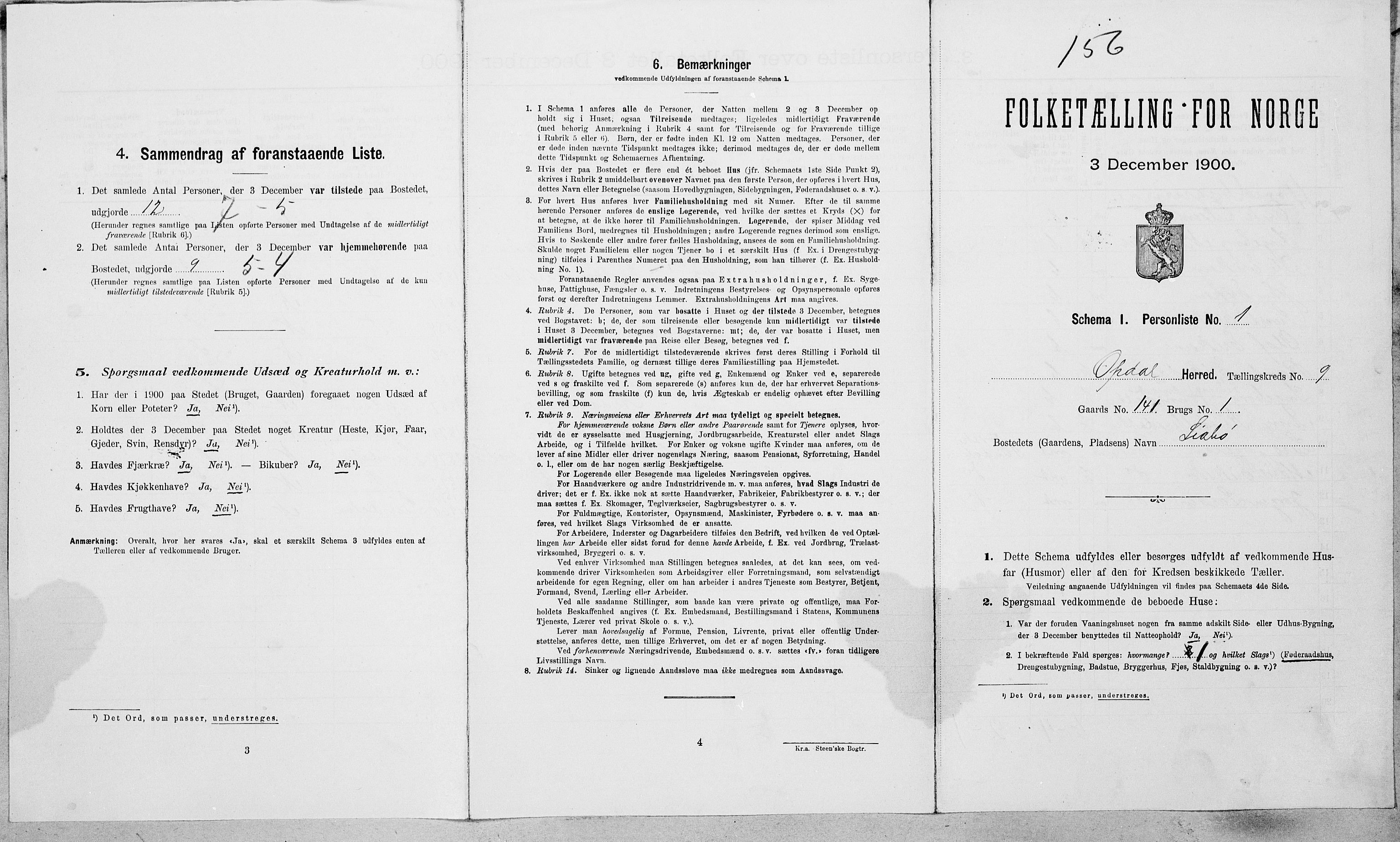 SAT, Folketelling 1900 for 1634 Oppdal herred, 1900, s. 798