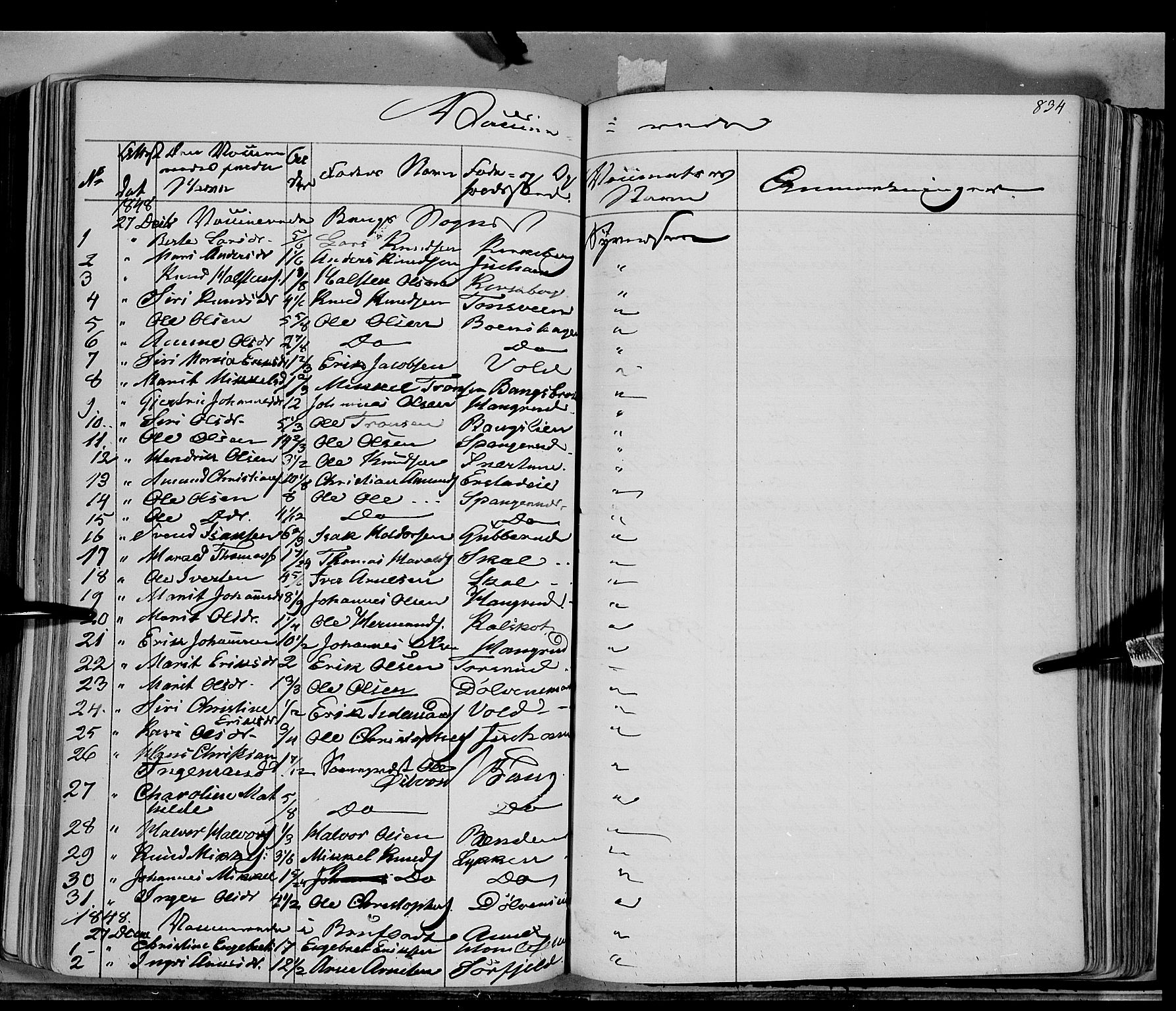 Sør-Aurdal prestekontor, AV/SAH-PREST-128/H/Ha/Haa/L0004: Ministerialbok nr. 4, 1841-1849, s. 833-834