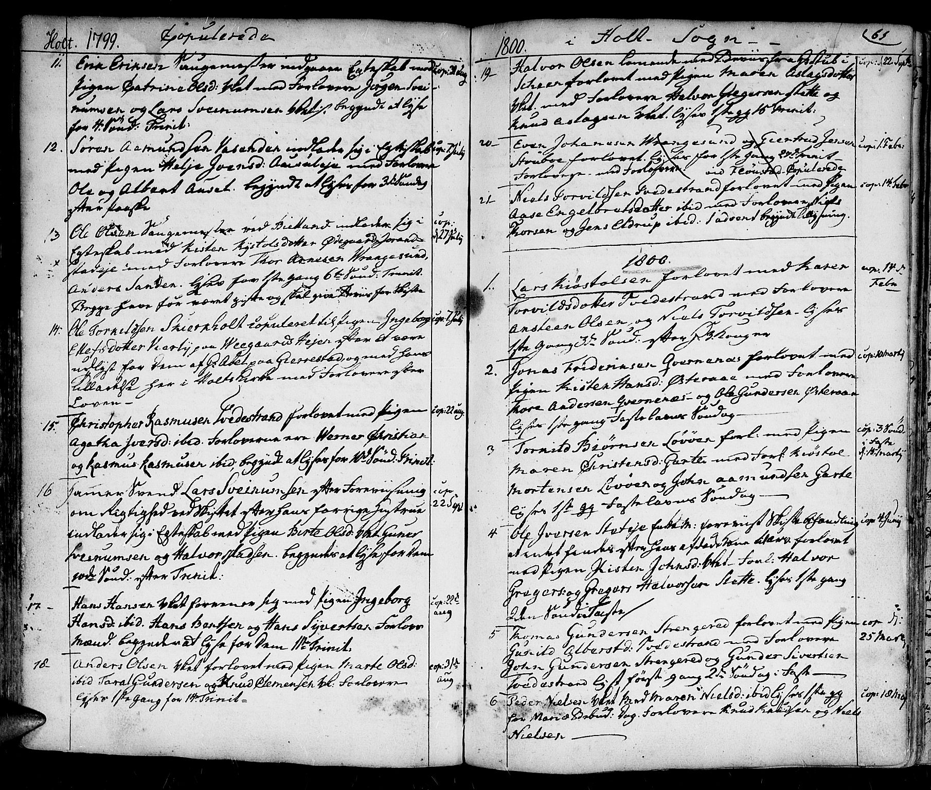 Holt sokneprestkontor, AV/SAK-1111-0021/F/Fa/L0004: Ministerialbok nr. A 4, 1799-1813, s. 65