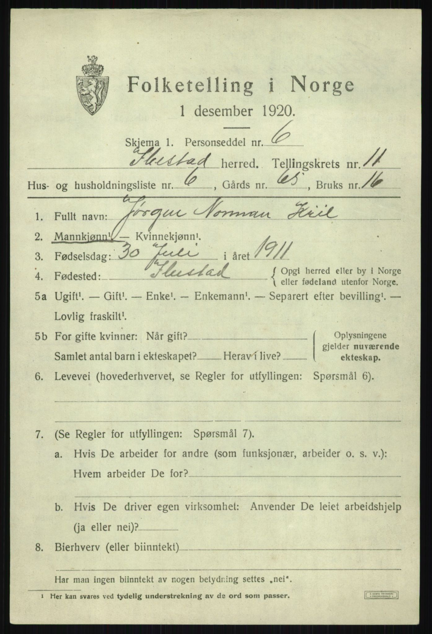 SATØ, Folketelling 1920 for 1917 Ibestad herred, 1920, s. 5860