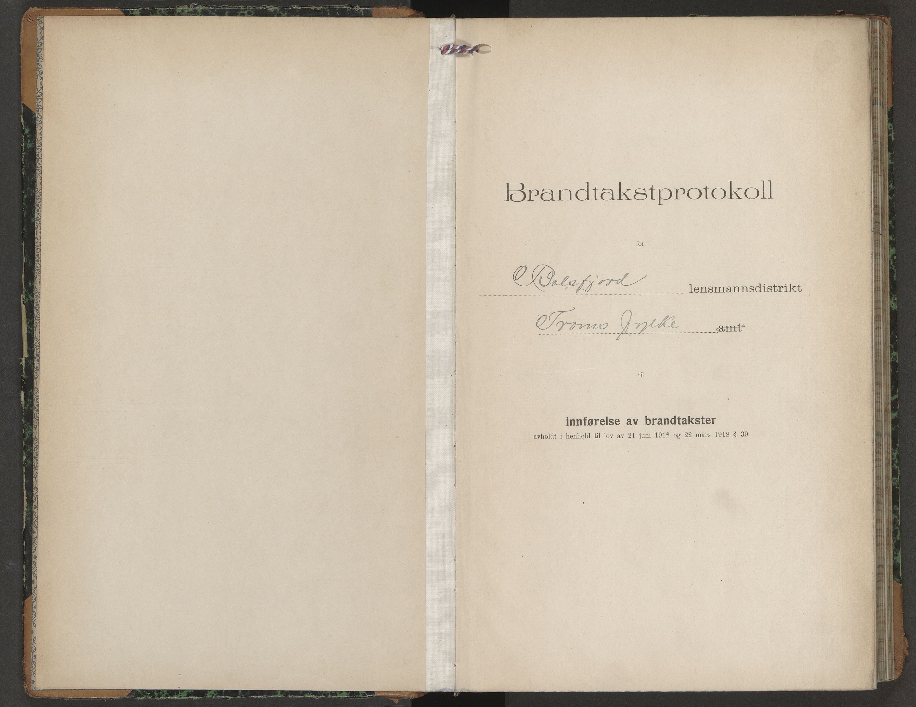 Lensmannen i Balsfjord, AV/SATØ-S-0085/Hf/Hfb/L0183: Branntakstprotokoller 1873-1970. Med register, 1923-1925