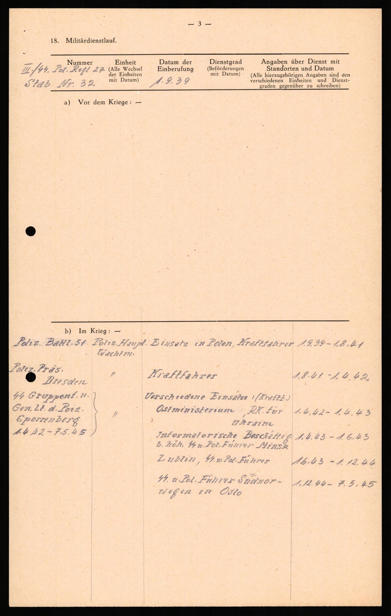 Forsvaret, Forsvarets overkommando II, AV/RA-RAFA-3915/D/Db/L0027: CI Questionaires. Tyske okkupasjonsstyrker i Norge. Tyskere., 1945-1946, s. 312