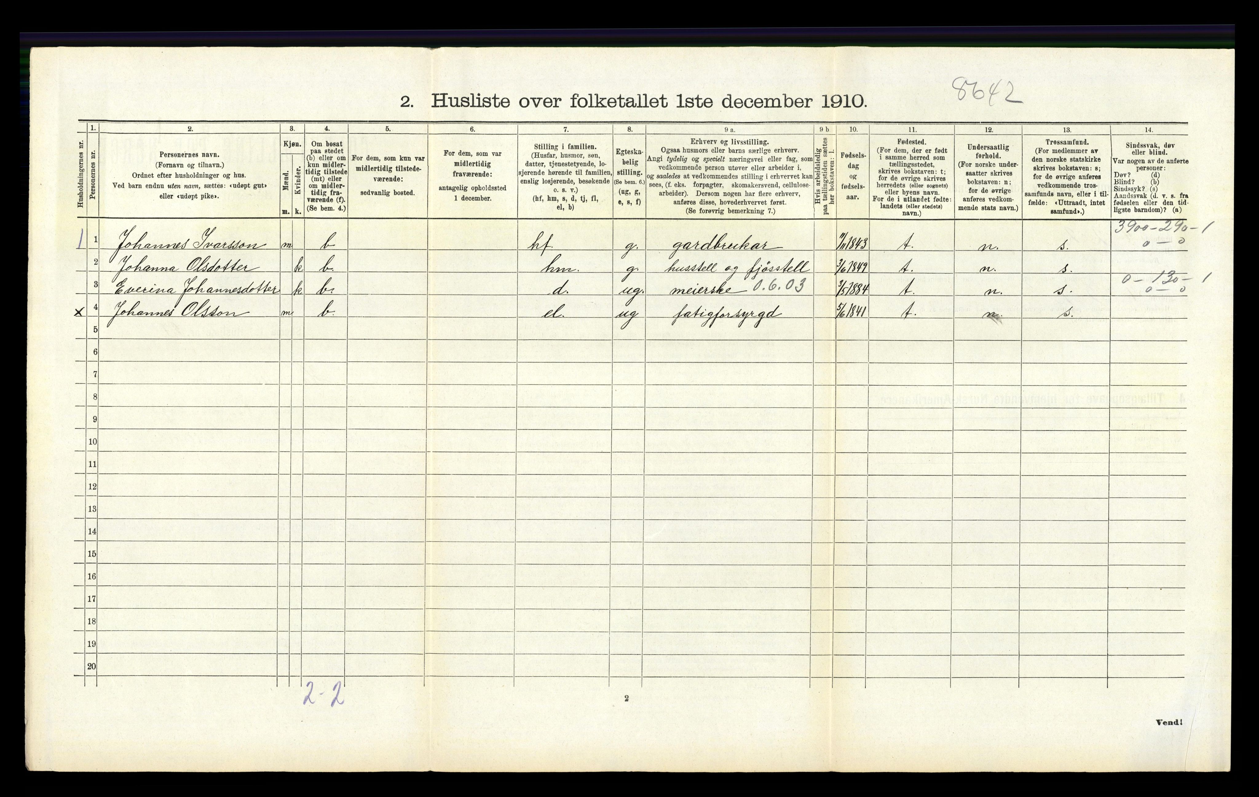 RA, Folketelling 1910 for 1254 Hamre herred, 1910, s. 127