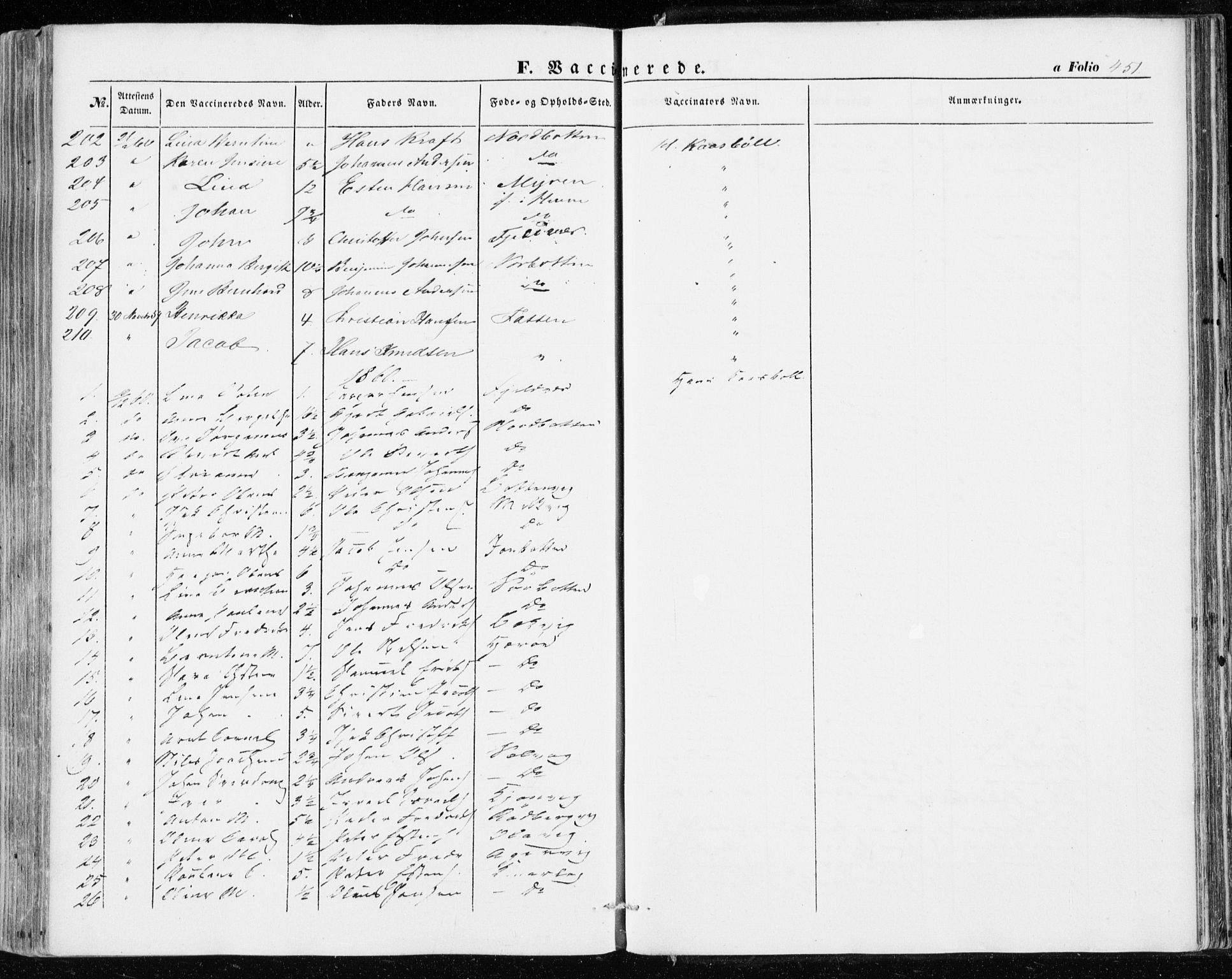 Ministerialprotokoller, klokkerbøker og fødselsregistre - Sør-Trøndelag, AV/SAT-A-1456/634/L0530: Ministerialbok nr. 634A06, 1852-1860, s. 451