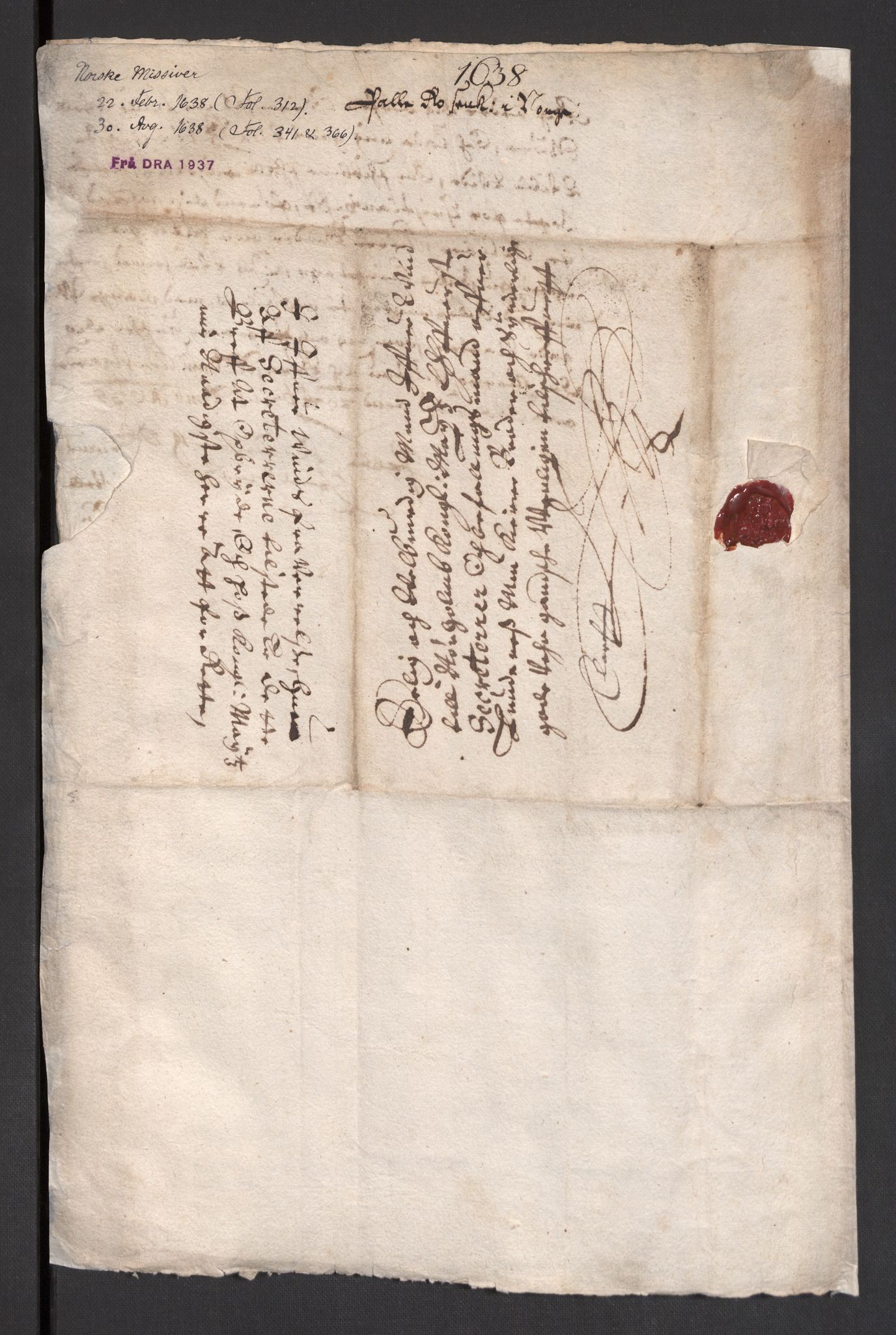 Danske Kanselli 1572-1799, AV/RA-EA-3023/F/Fc/Fcc/Fcca/L0009: Norske innlegg 1572-1799, 1638-1640, s. 14