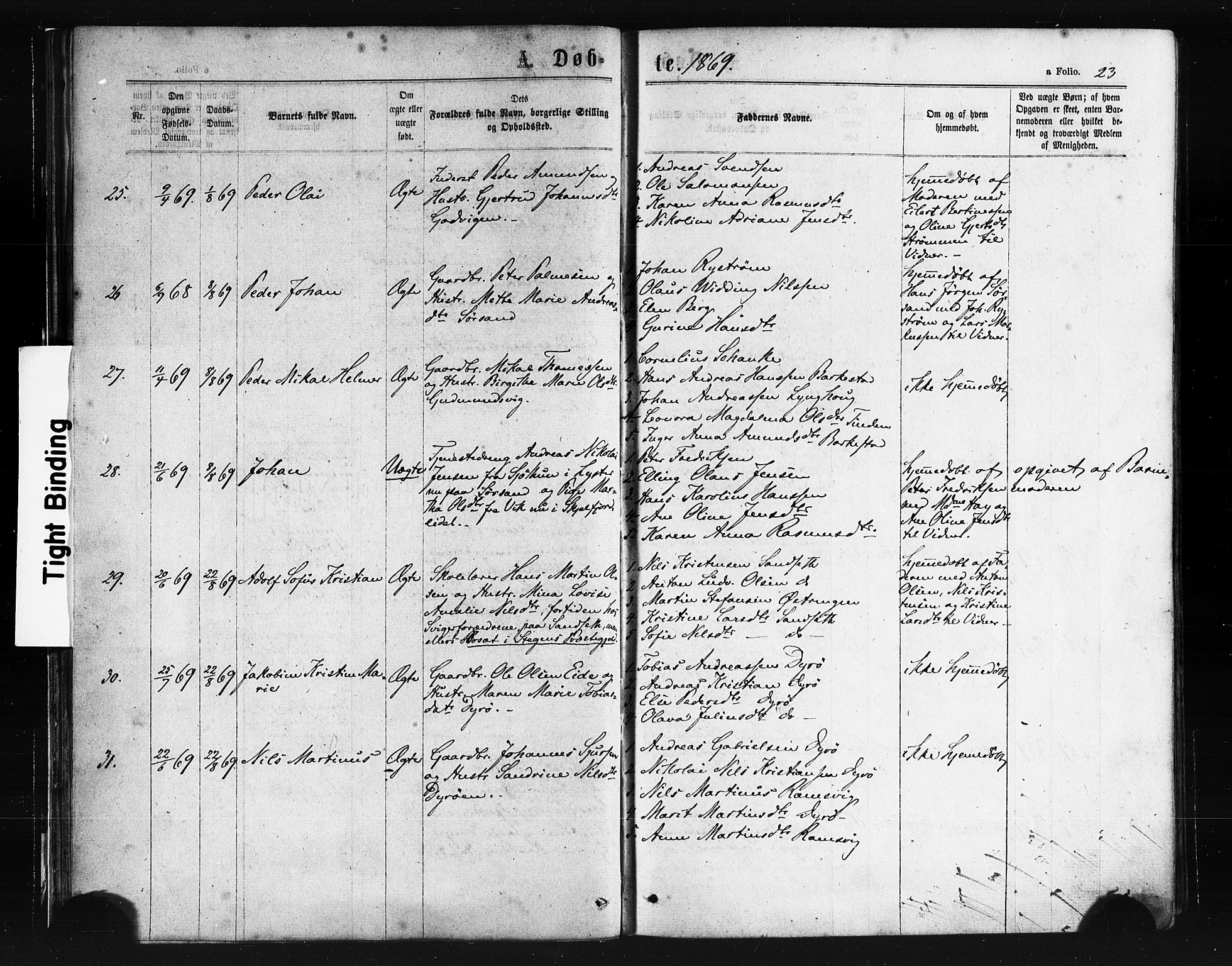 Ministerialprotokoller, klokkerbøker og fødselsregistre - Nordland, AV/SAT-A-1459/893/L1334: Ministerialbok nr. 893A07, 1867-1877, s. 23
