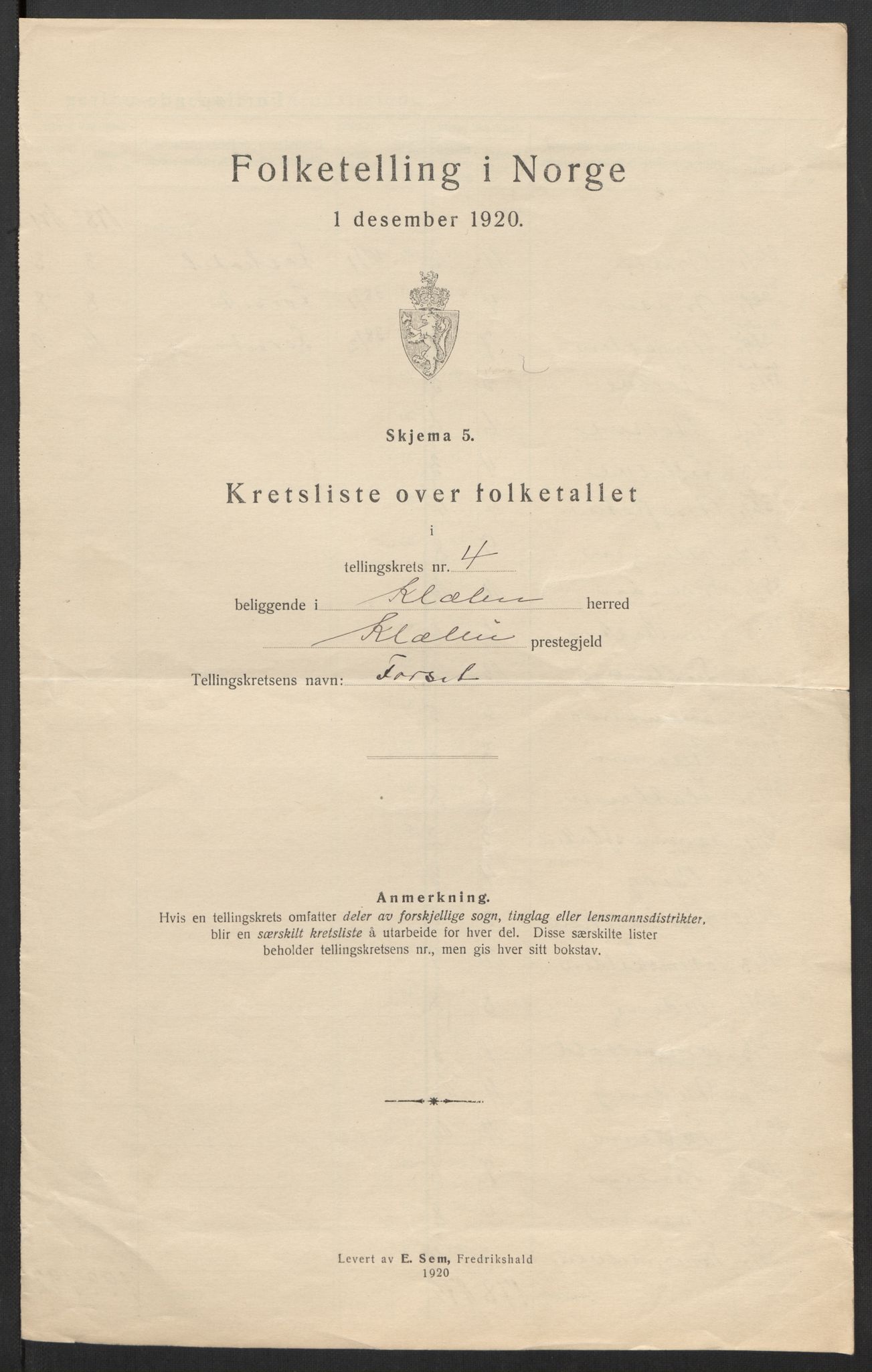 SAT, Folketelling 1920 for 1662 Klæbu herred, 1920, s. 39