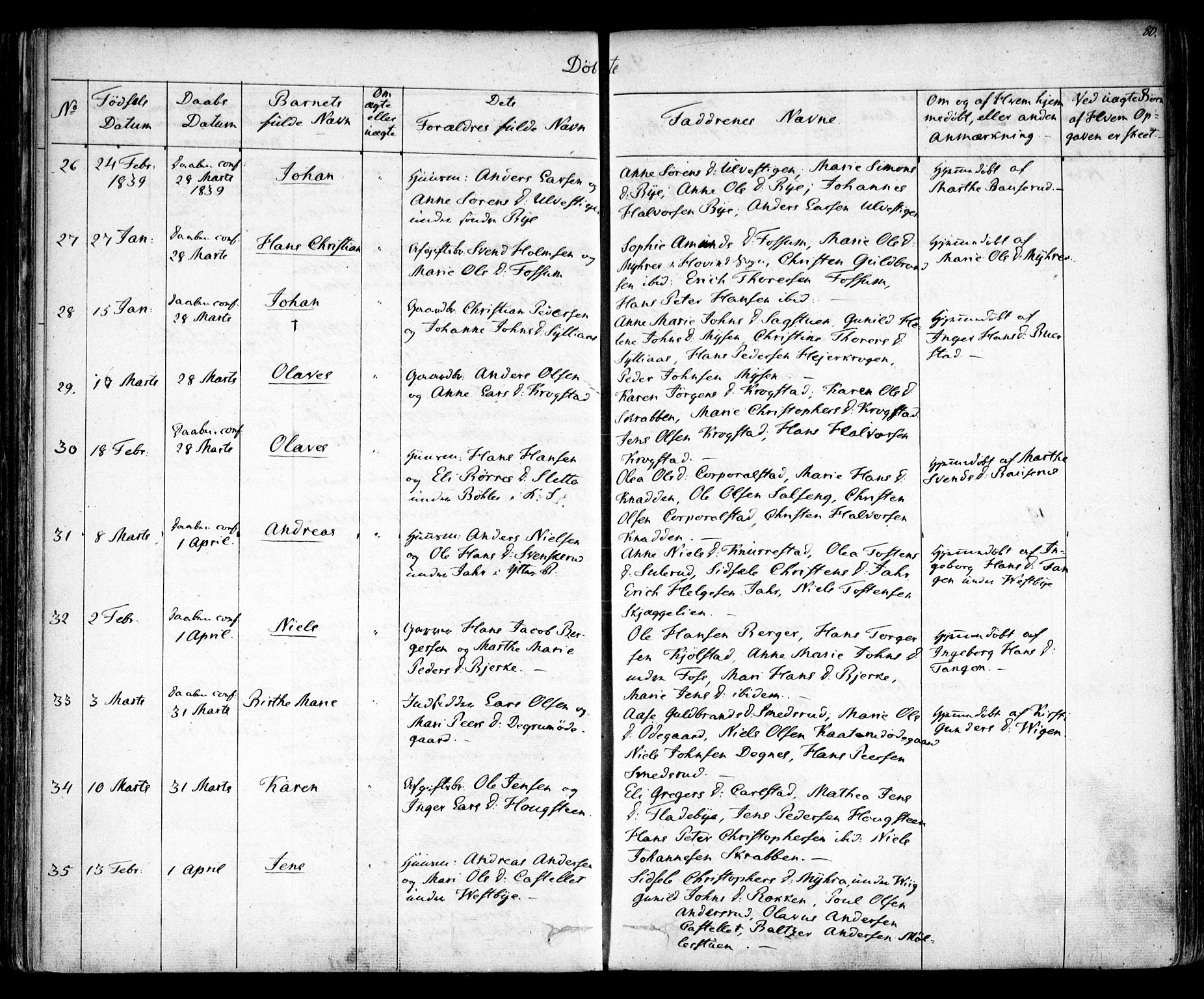 Enebakk prestekontor Kirkebøker, SAO/A-10171c/F/Fa/L0009: Ministerialbok nr. I 9, 1832-1861, s. 80