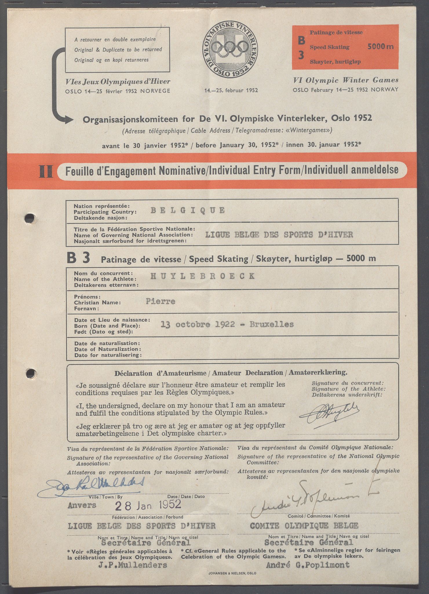 Organisasjonskomiteen for de VI. olympiske vinterleker, OBA/A-20130/H/Ha, 1951-1952, s. 1132