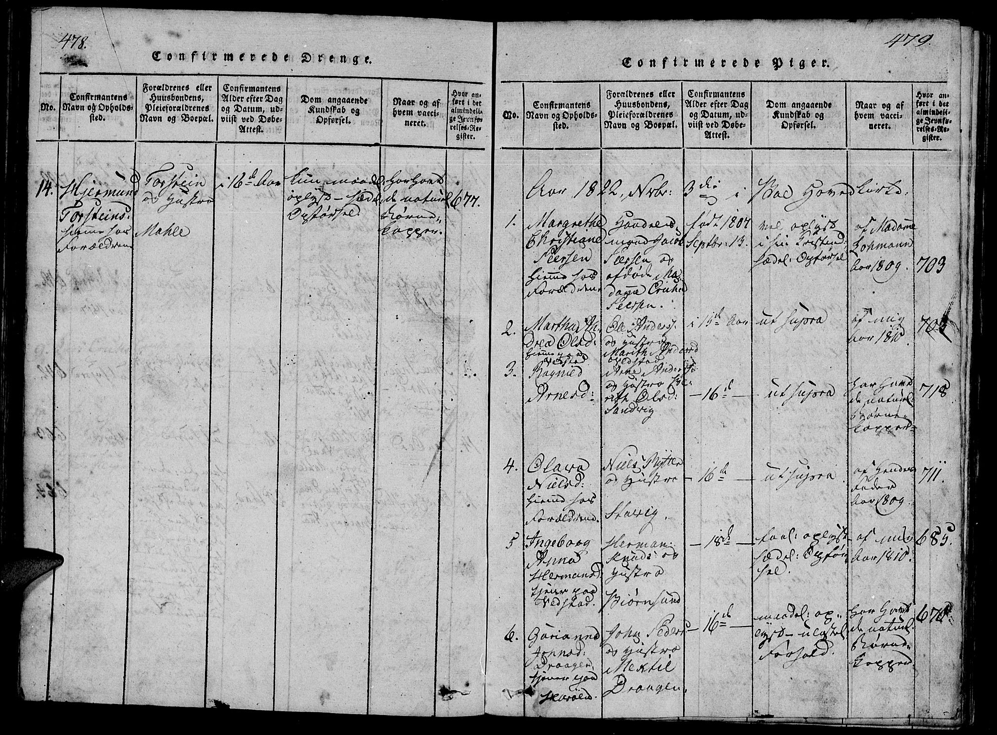 Ministerialprotokoller, klokkerbøker og fødselsregistre - Møre og Romsdal, SAT/A-1454/566/L0763: Ministerialbok nr. 566A03 /1, 1817-1829, s. 478-479