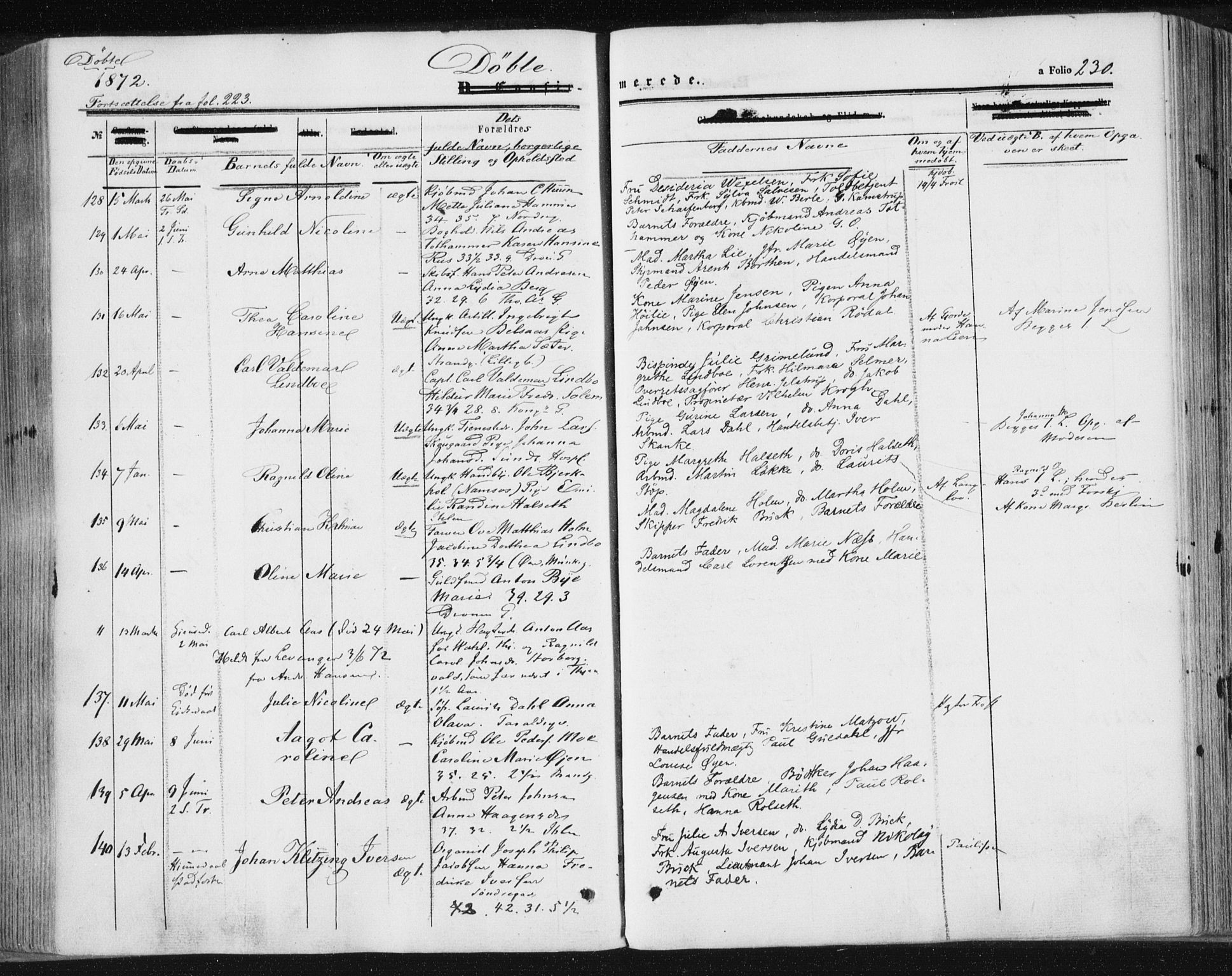 Ministerialprotokoller, klokkerbøker og fødselsregistre - Sør-Trøndelag, AV/SAT-A-1456/602/L0115: Ministerialbok nr. 602A13, 1860-1872, s. 230