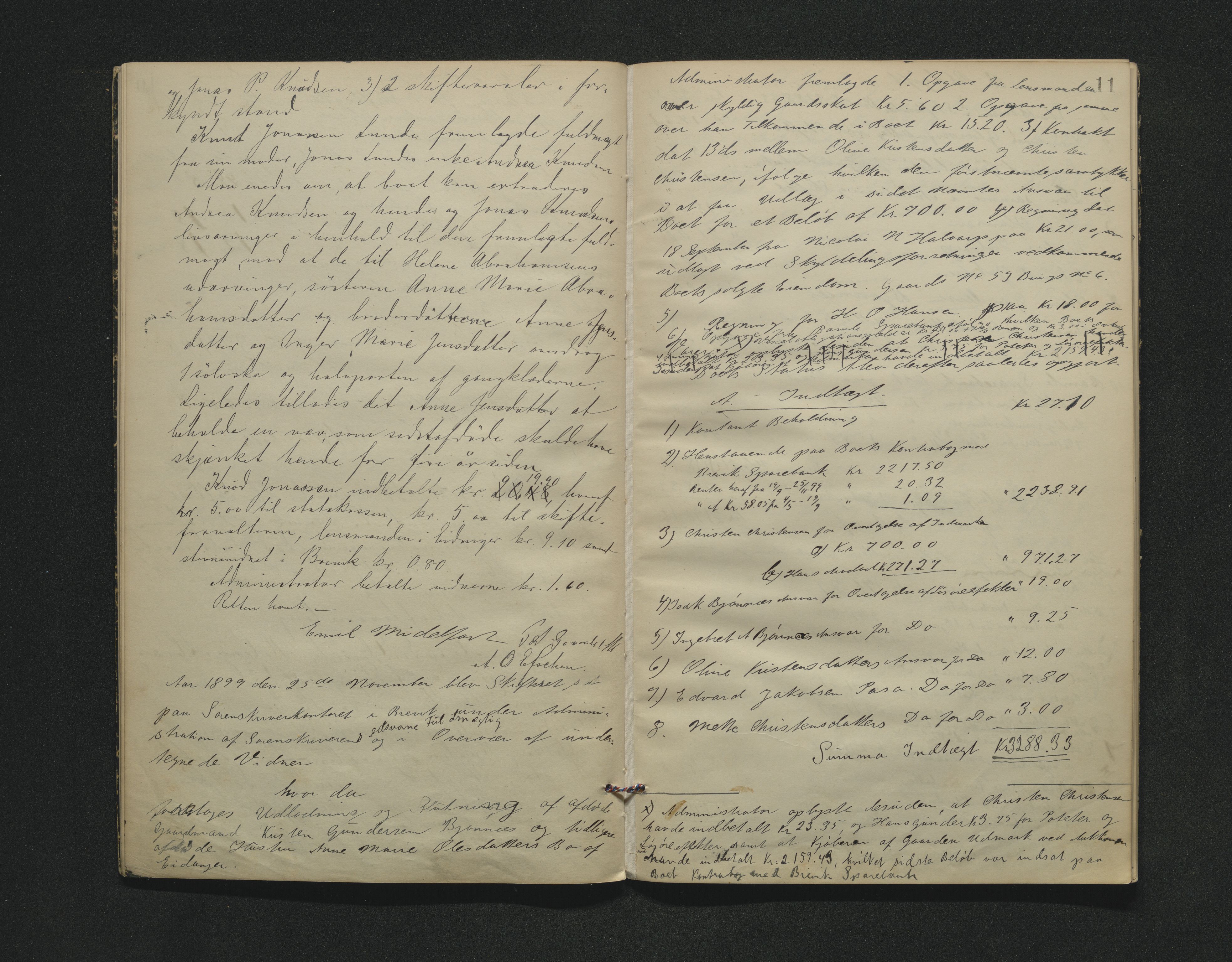 Bamble sorenskriveri, AV/SAKO-A-214/H/Hb/Hbc/L0012: Skifteforhandlingsprotokoll, 1898-1900, s. 11