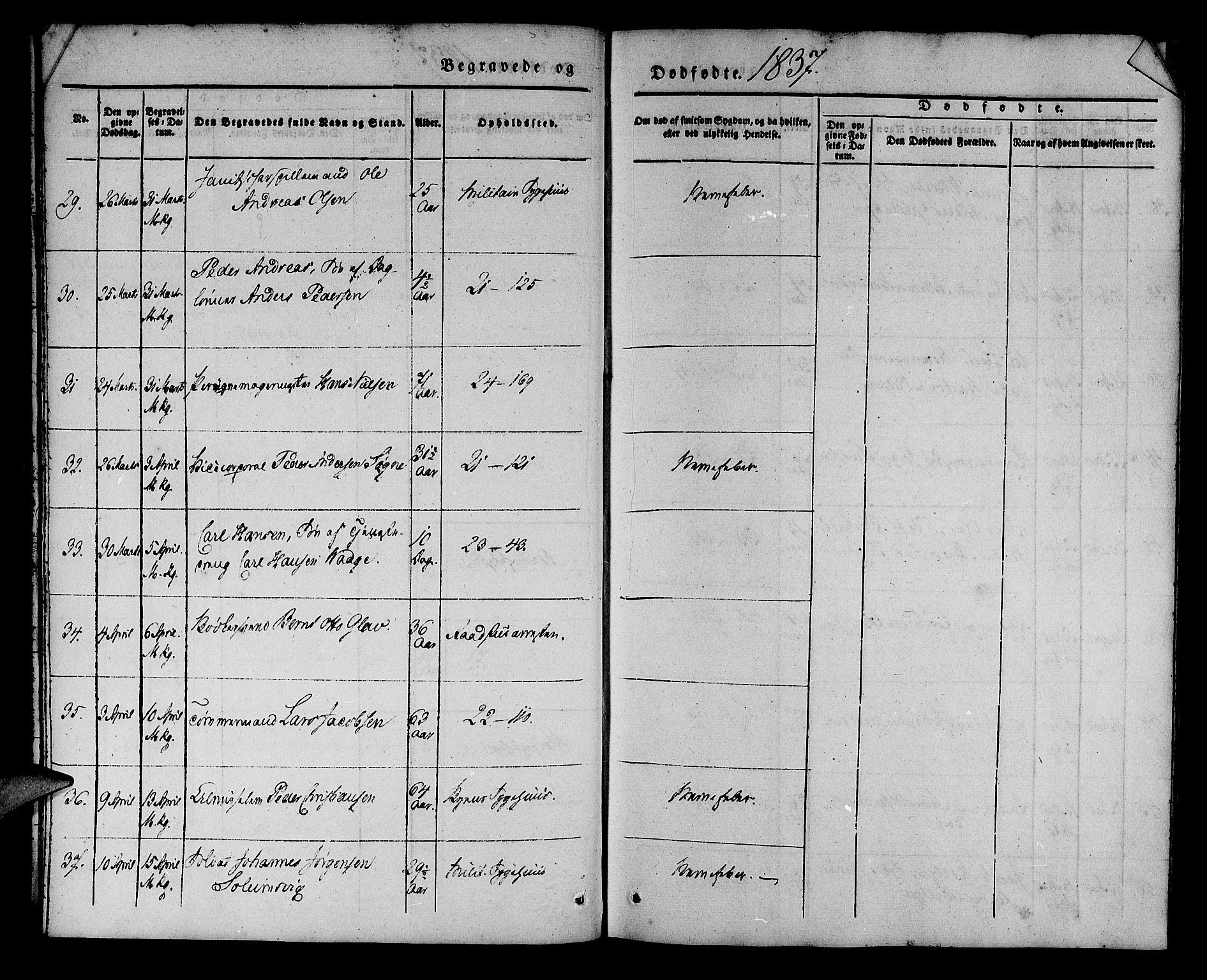 Korskirken sokneprestembete, AV/SAB-A-76101/H/Haa/L0043: Ministerialbok nr. E 1, 1834-1848, s. 22