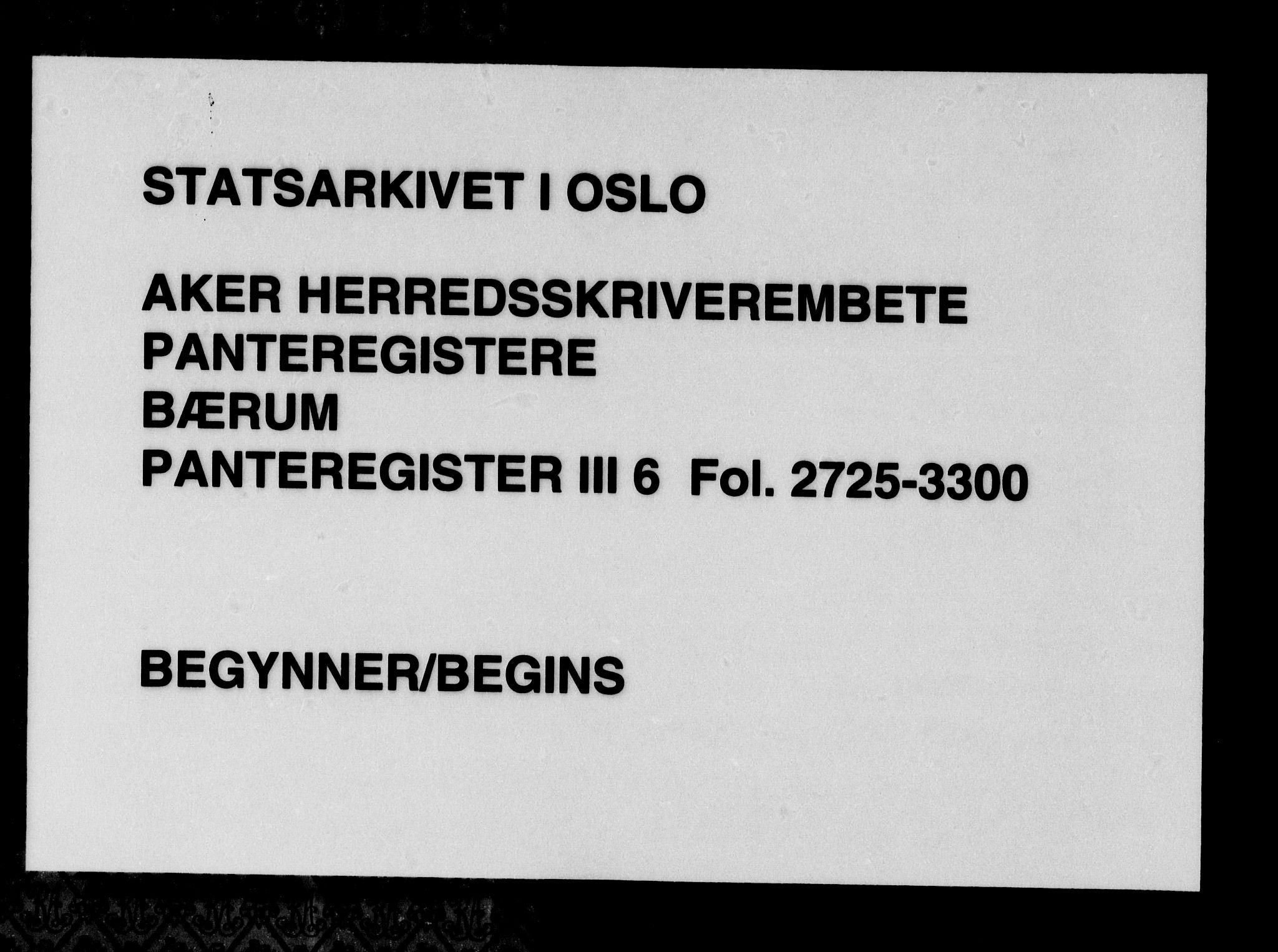 Aker herredsskriveri, SAO/A-10896/G/Ga/Gab/Gabc/L0006: Panteregister nr. III 6, 1891-1950