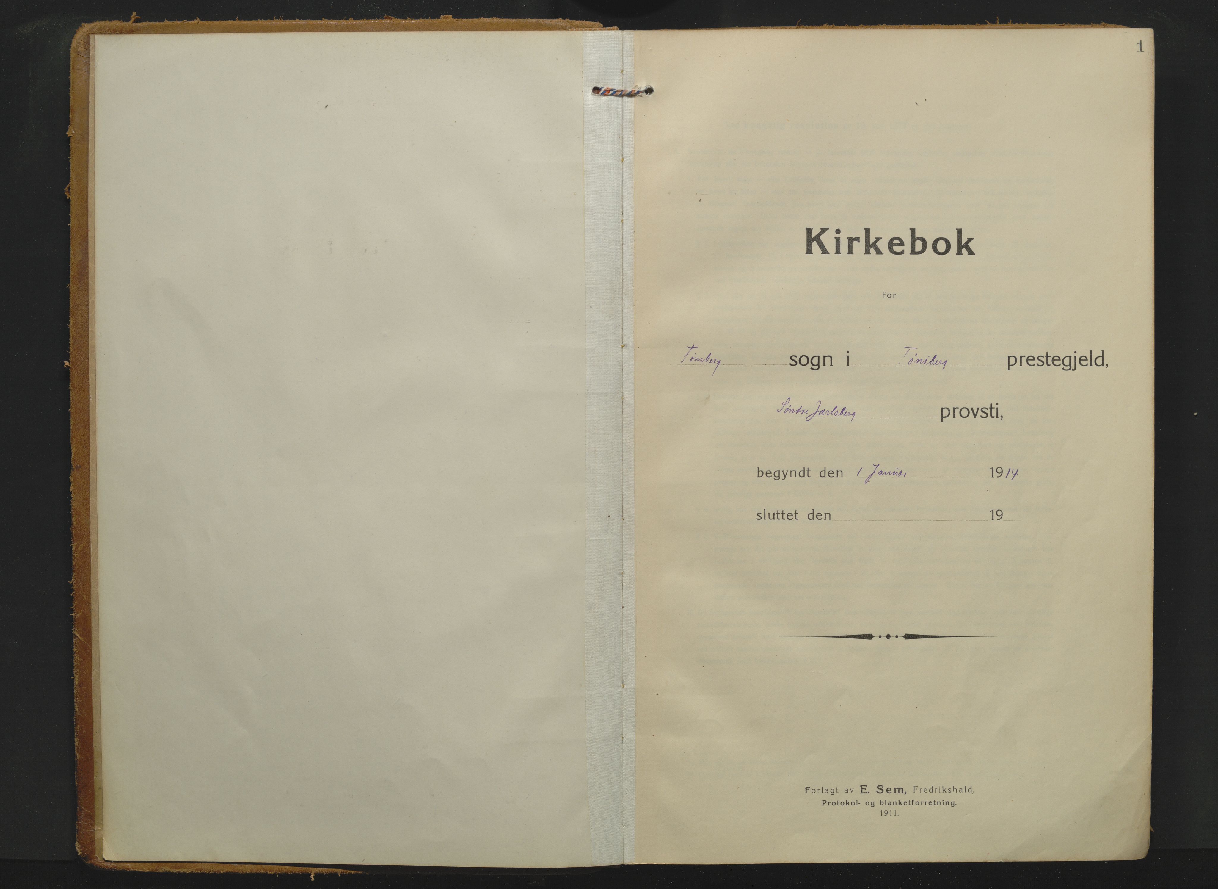 Tønsberg kirkebøker, AV/SAKO-A-330/F/Fa/L0019: Ministerialbok nr. I 19, 1914-1927