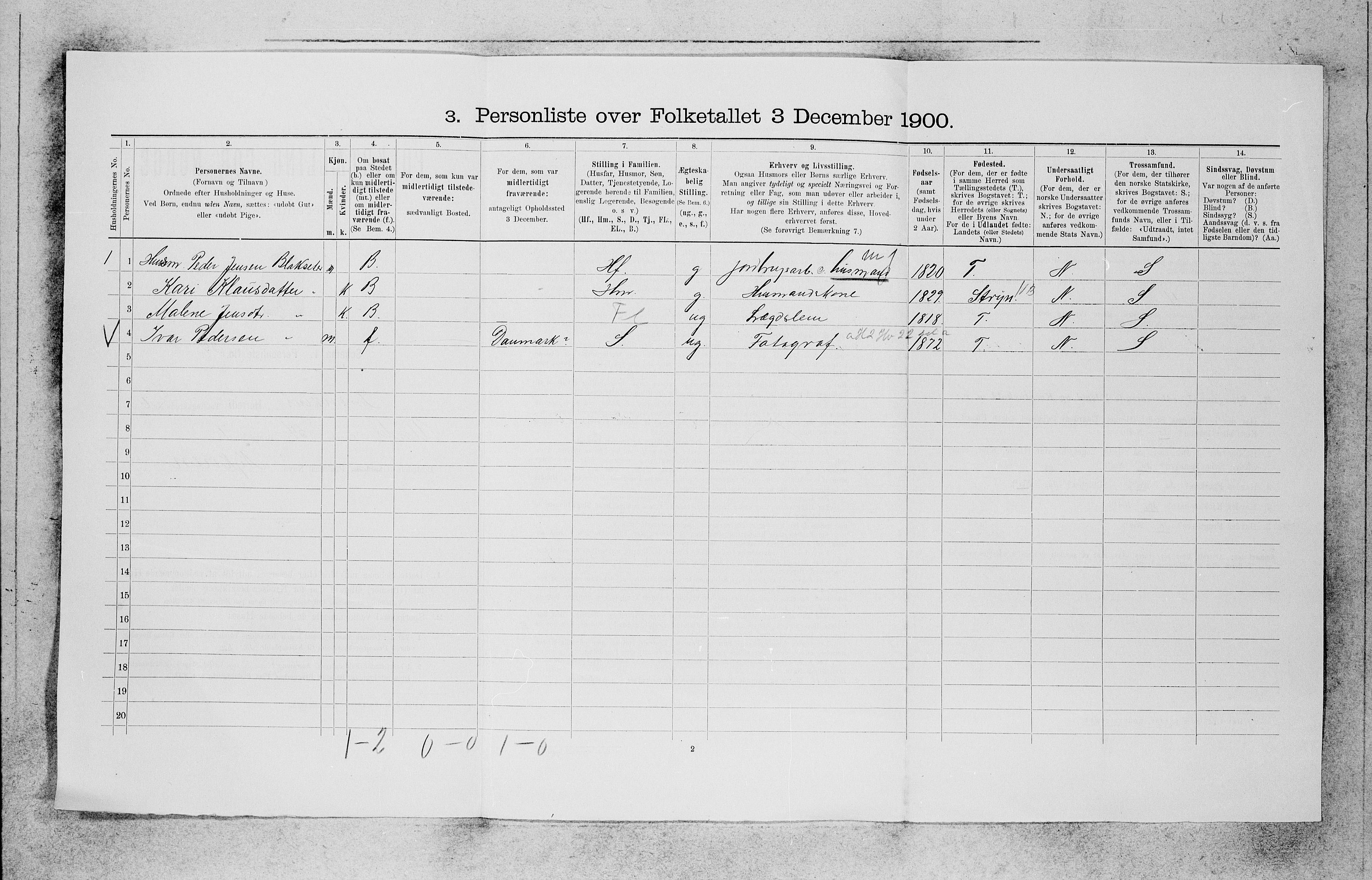 SAB, Folketelling 1900 for 1447 Innvik herred, 1900, s. 55