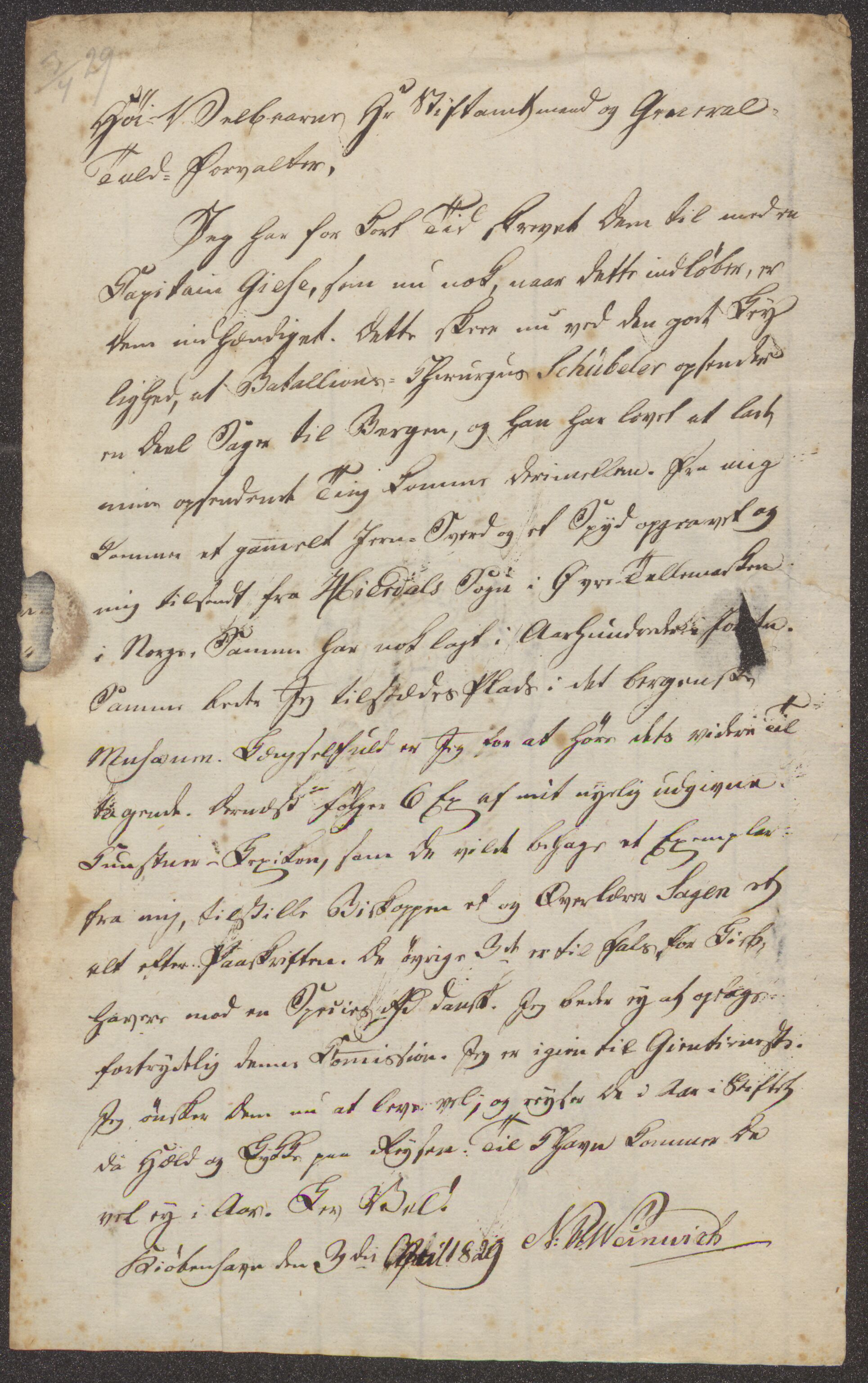 Bergens Museum, UMB/A007/D/Da/L0004/0001: Brevsamling 1829 - 1830 / Brevsamling 1829, 1829