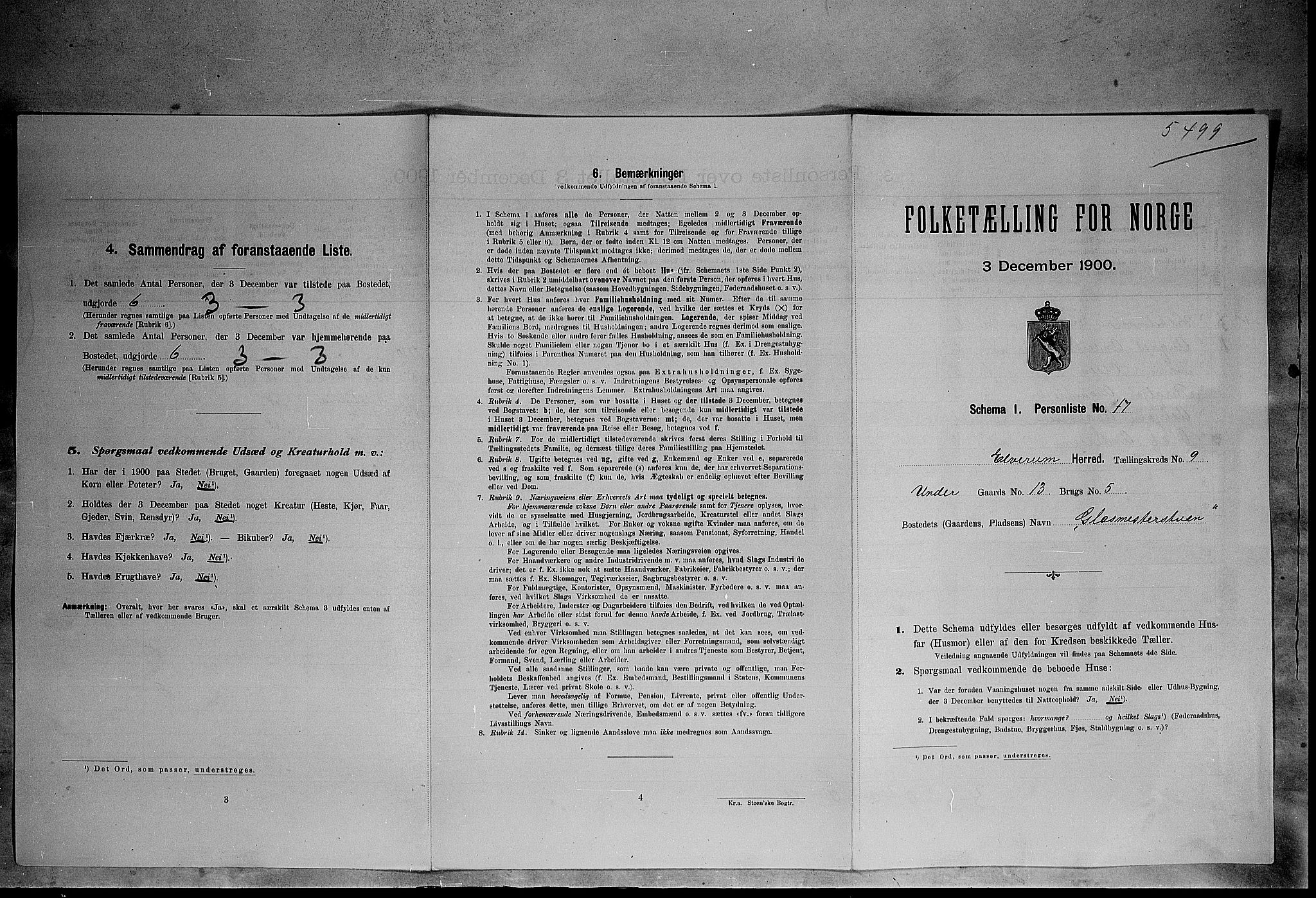 SAH, Folketelling 1900 for 0427 Elverum herred, 1900, s. 1141