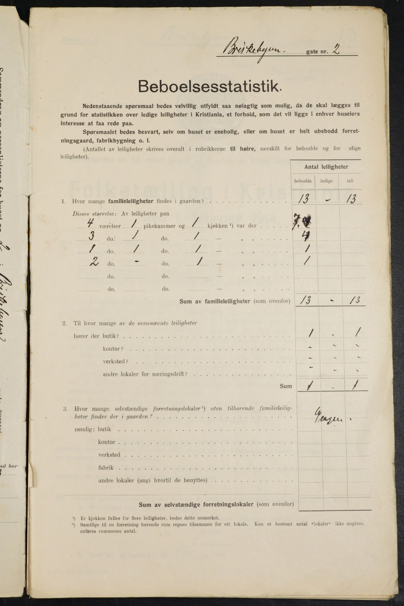 OBA, Kommunal folketelling 1.2.1914 for Kristiania, 1914, s. 9186