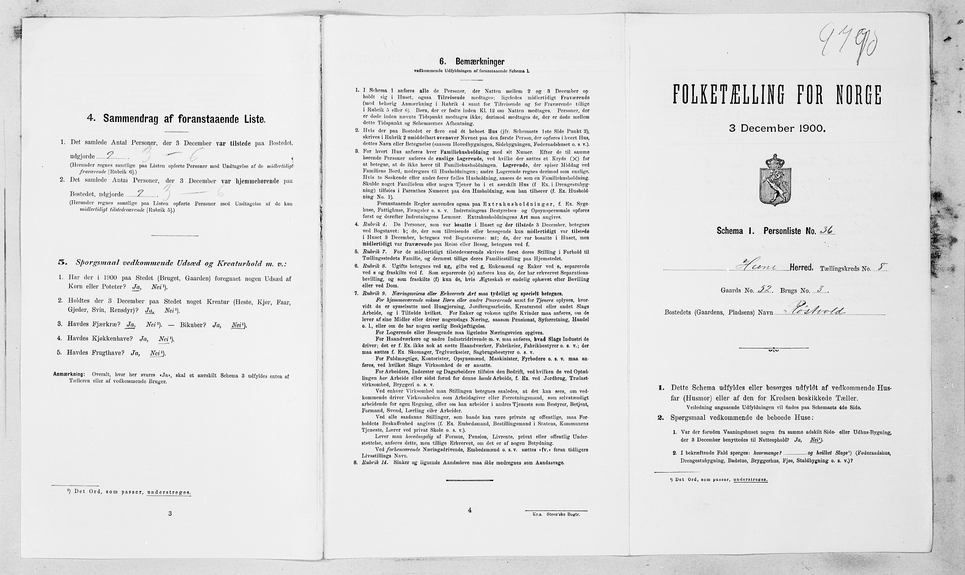 SAT, Folketelling 1900 for 1612 Hemne herred, 1900, s. 985