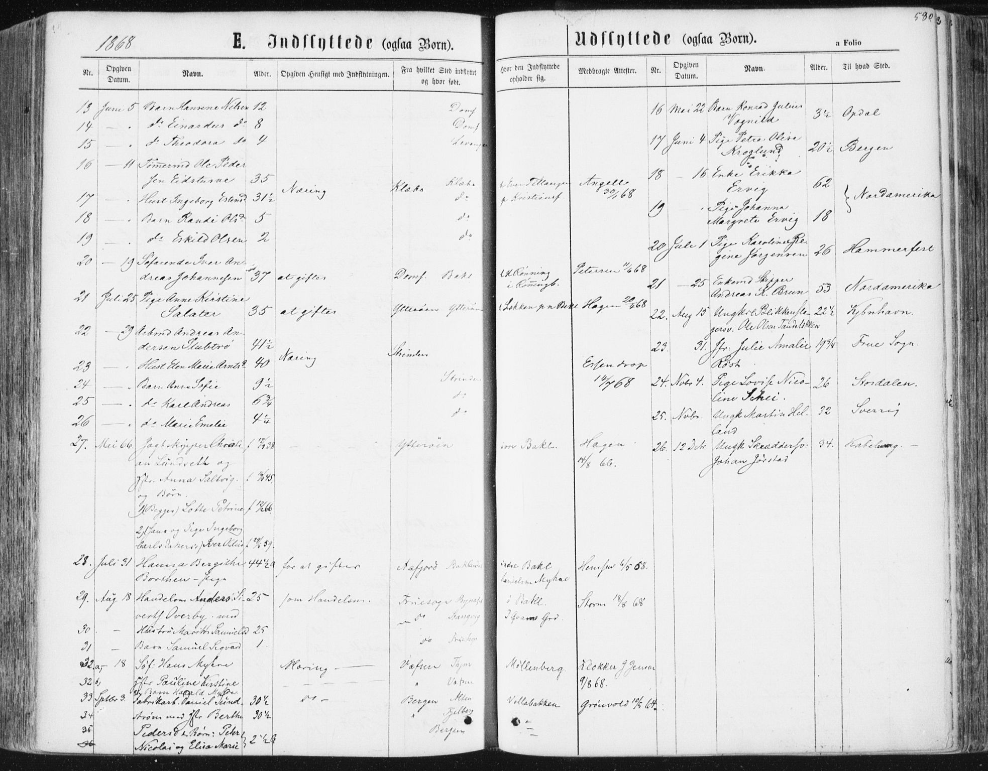 Ministerialprotokoller, klokkerbøker og fødselsregistre - Sør-Trøndelag, SAT/A-1456/604/L0186: Ministerialbok nr. 604A07, 1866-1877, s. 580