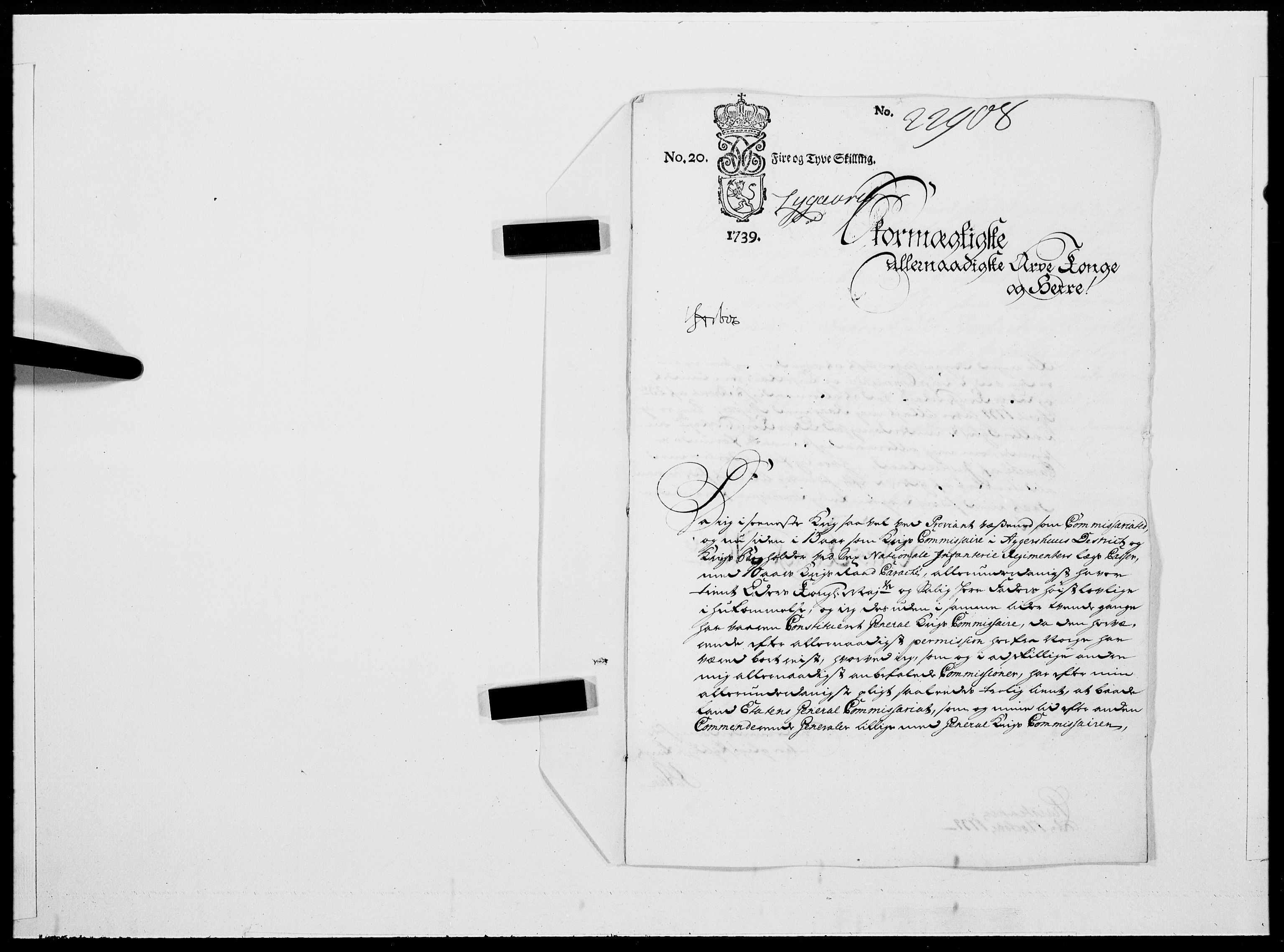 Danske Kanselli 1572-1799, AV/RA-EA-3023/F/Fc/Fcc/Fcca/L0131: Norske innlegg 1572-1799, 1740, s. 74