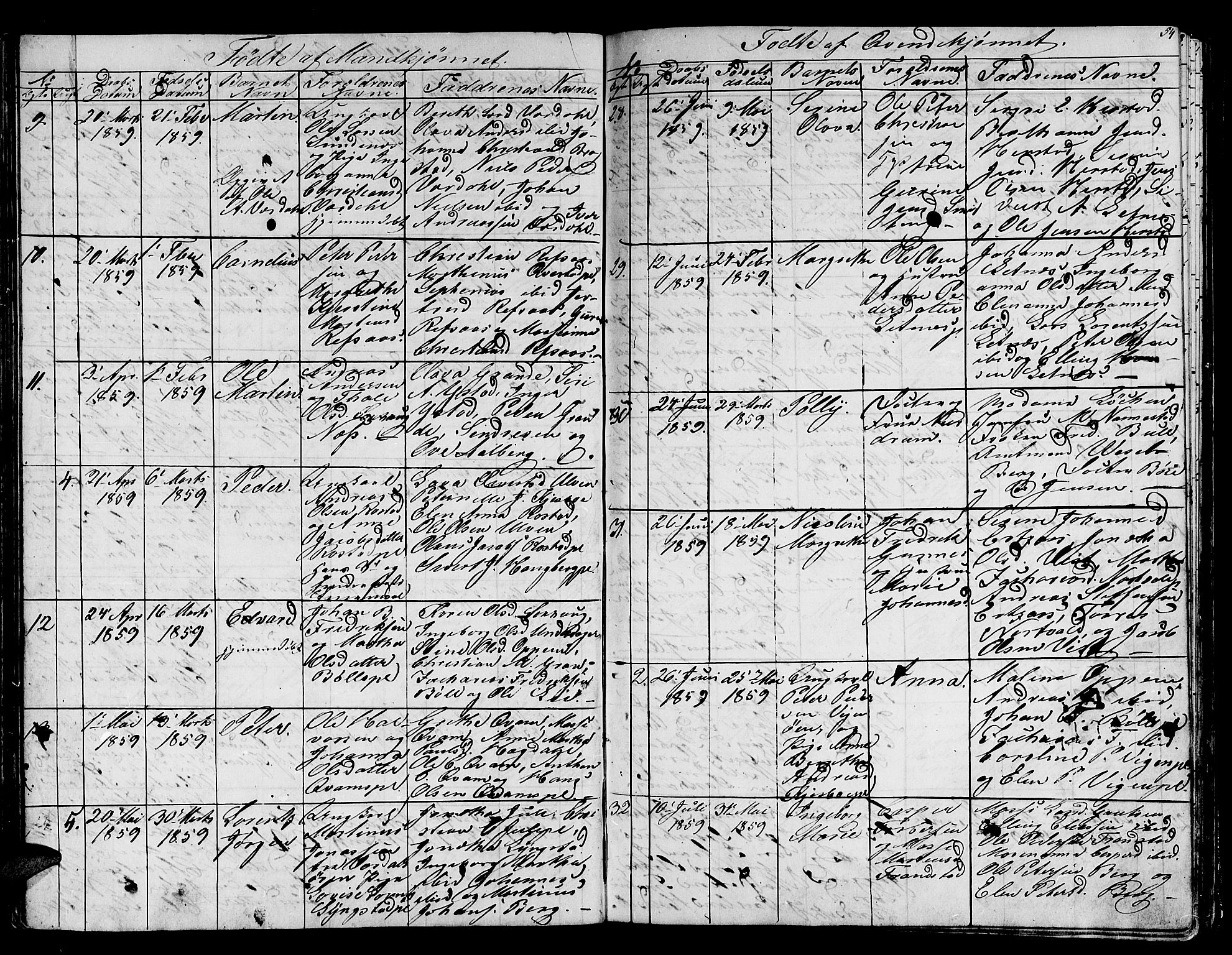 Ministerialprotokoller, klokkerbøker og fødselsregistre - Nord-Trøndelag, SAT/A-1458/730/L0299: Klokkerbok nr. 730C02, 1849-1871, s. 54