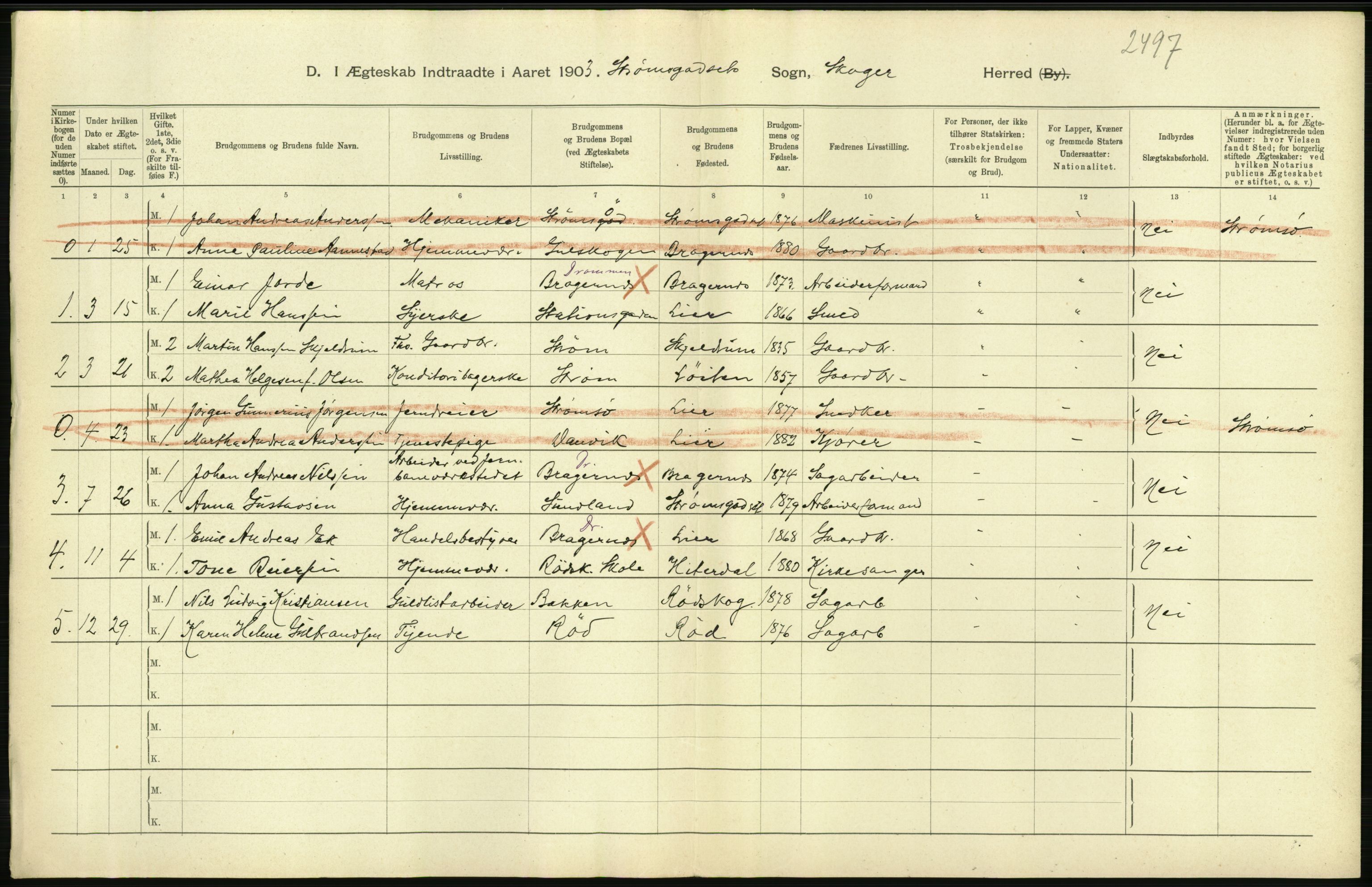 Statistisk sentralbyrå, Sosiodemografiske emner, Befolkning, AV/RA-S-2228/D/Df/Dfa/Dfaa/L0008: Jarlsberg og Larvik amt: Fødte, gifte, døde, 1903, s. 448