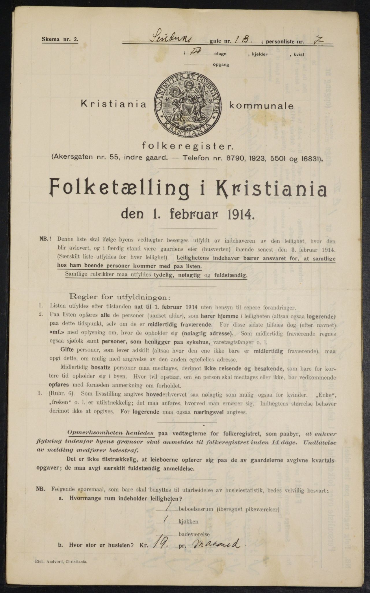 OBA, Kommunal folketelling 1.2.1914 for Kristiania, 1914, s. 93641