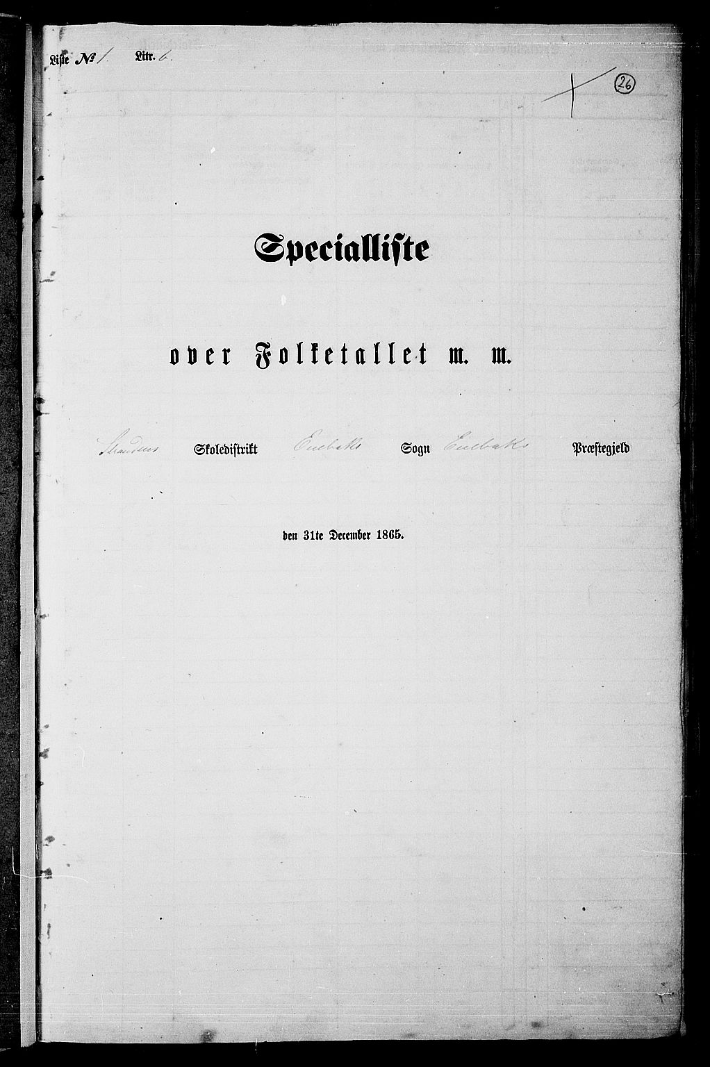 RA, Folketelling 1865 for 0229P Enebakk prestegjeld, 1865, s. 24