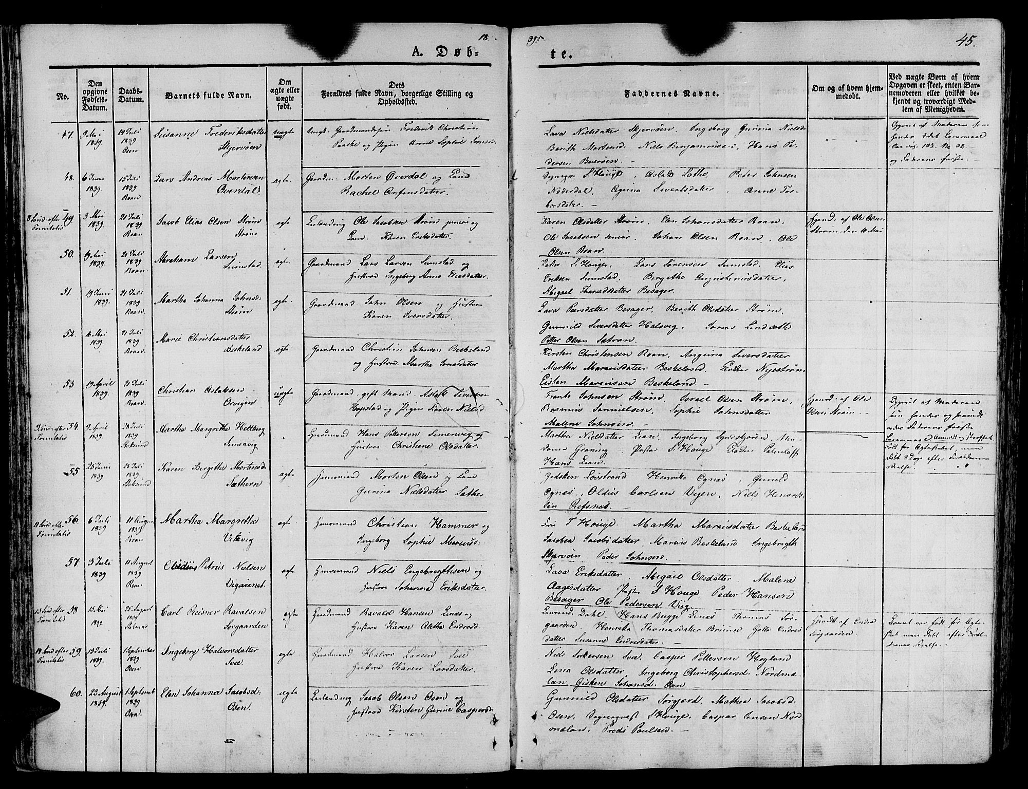 Ministerialprotokoller, klokkerbøker og fødselsregistre - Sør-Trøndelag, SAT/A-1456/657/L0703: Ministerialbok nr. 657A04, 1831-1846, s. 45