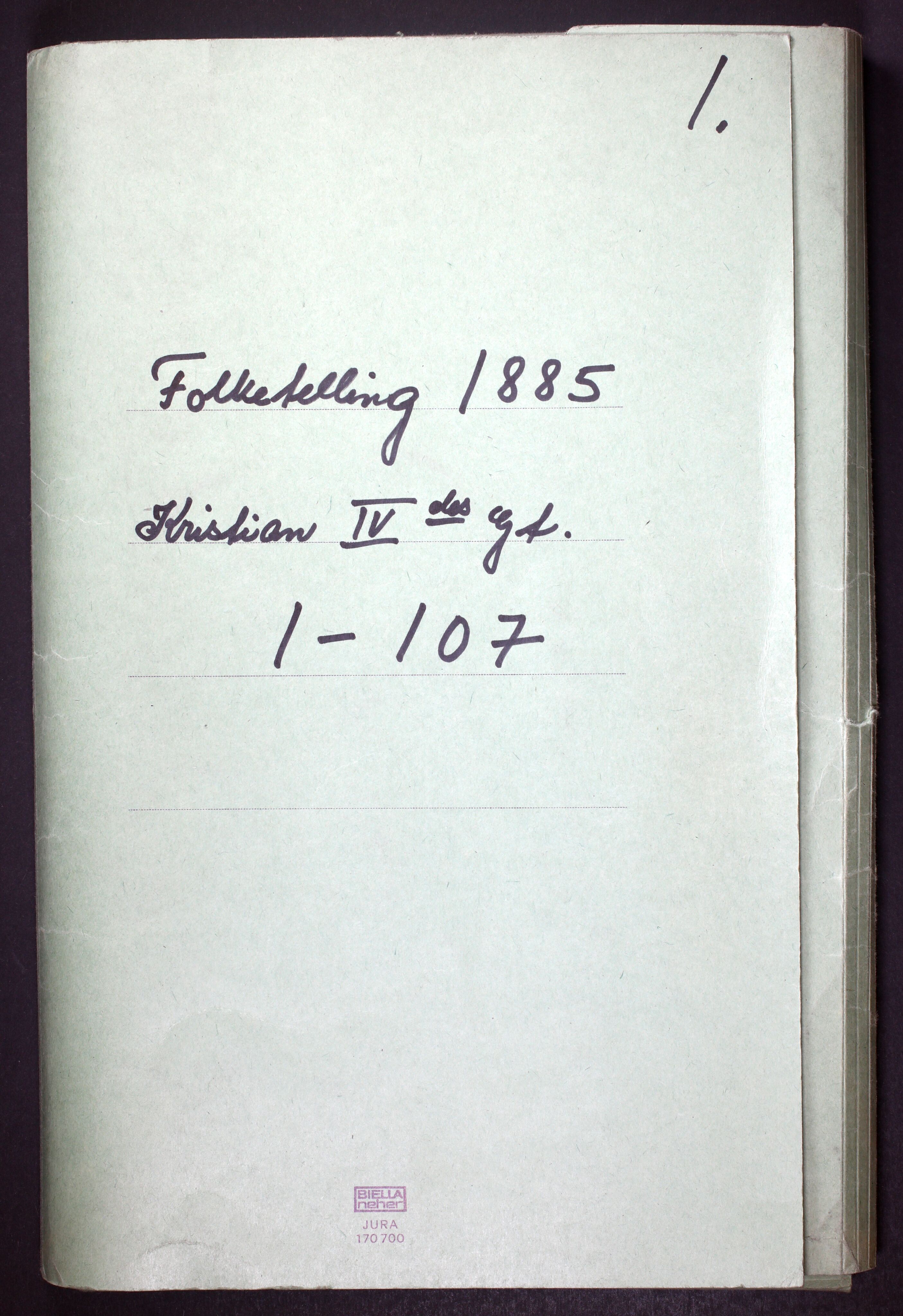 SAK, Folketelling 1885 for 1001 Kristiansand kjøpstad, 1885, s. 3