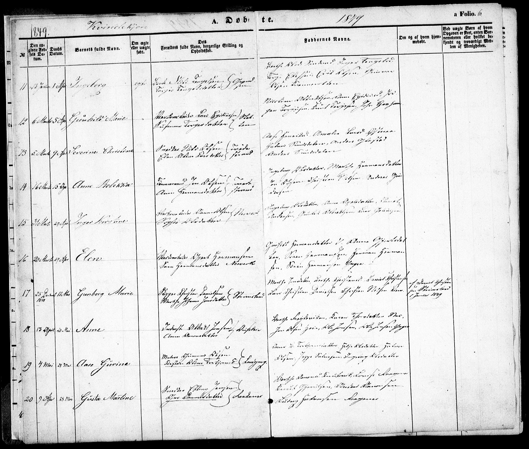 Holt sokneprestkontor, AV/SAK-1111-0021/F/Fa/L0008: Ministerialbok nr. A 8, 1849-1860, s. 6