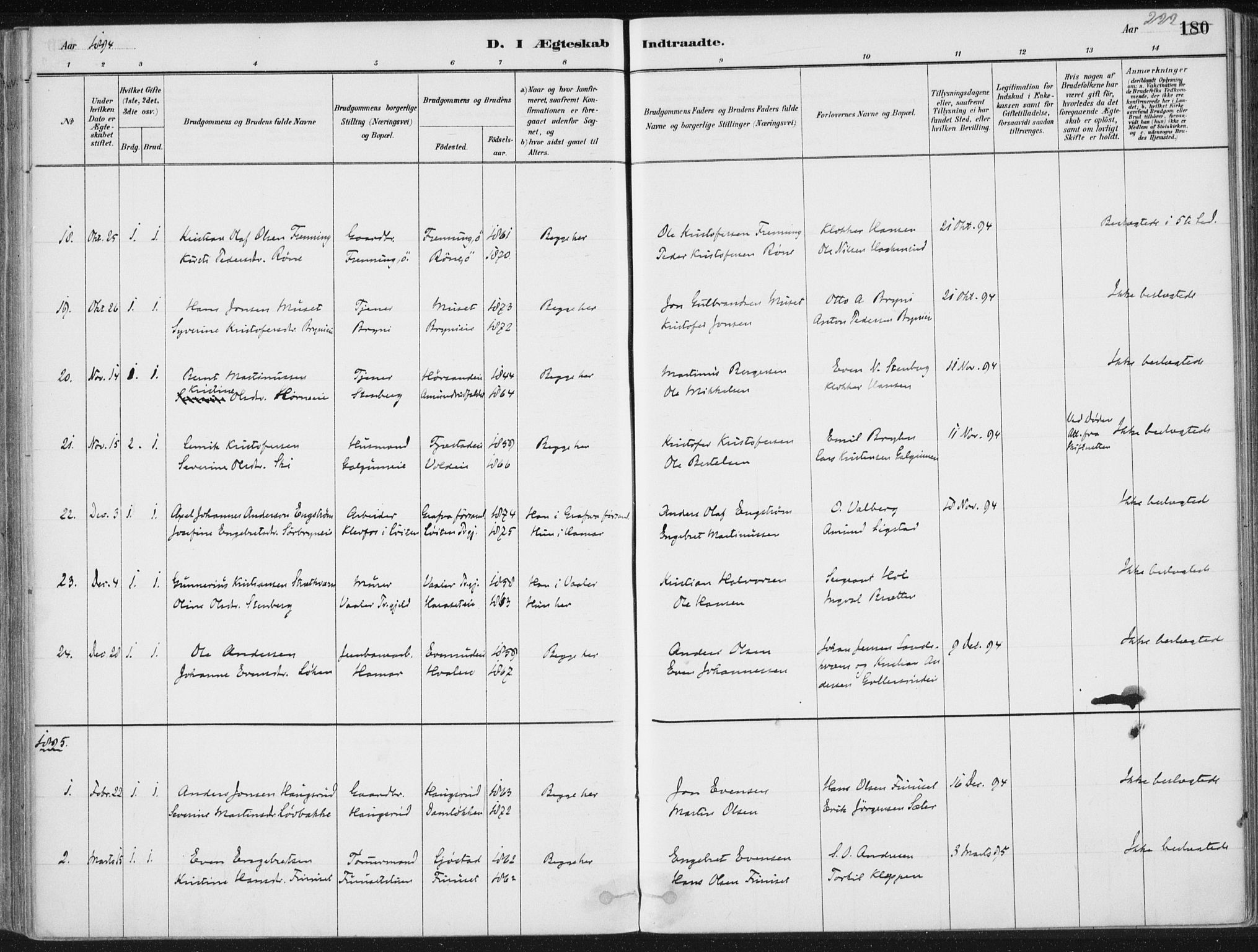 Romedal prestekontor, AV/SAH-PREST-004/K/L0010: Ministerialbok nr. 10, 1880-1895, s. 222