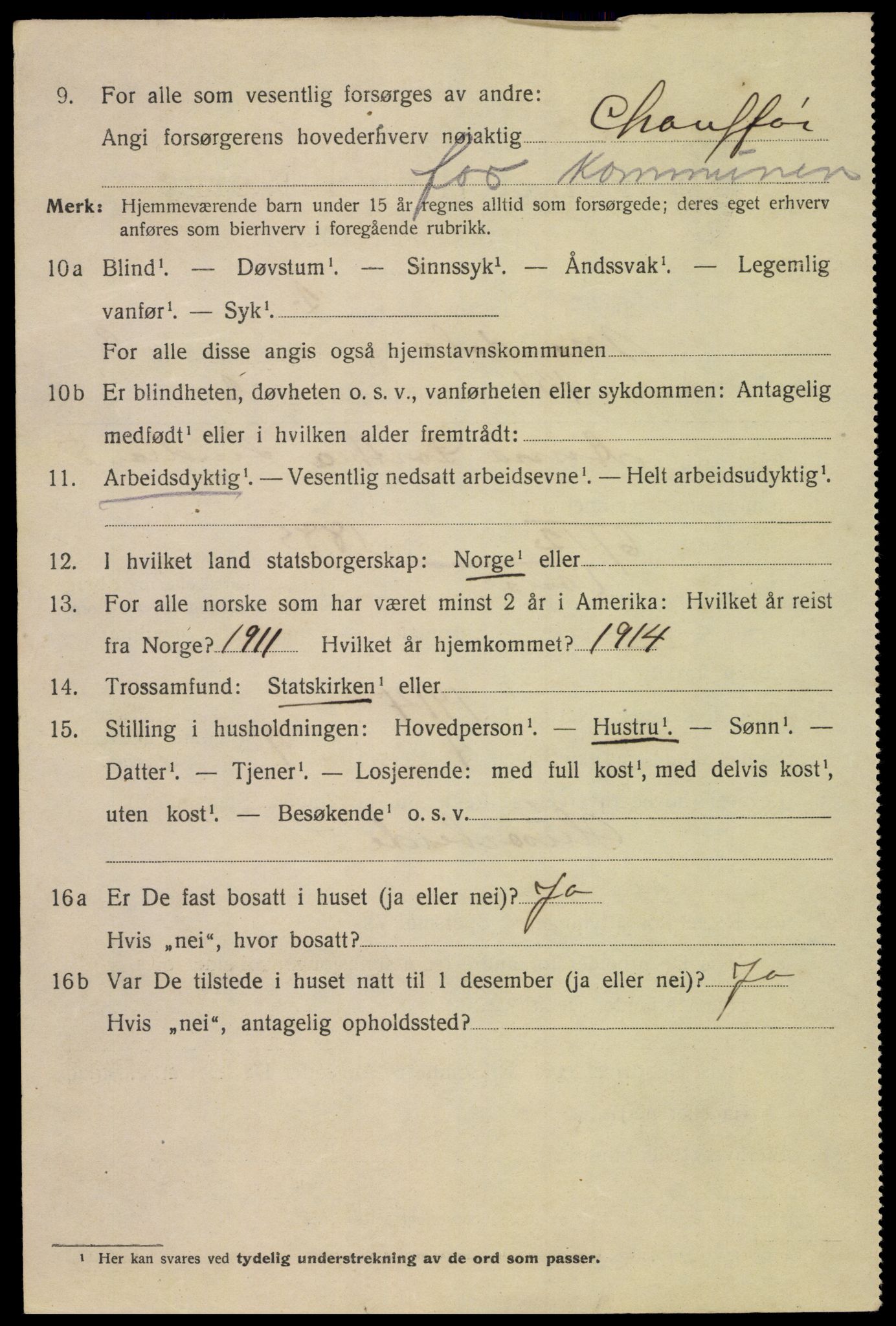 SAK, Folketelling 1920 for 1002 Mandal ladested, 1920, s. 6970