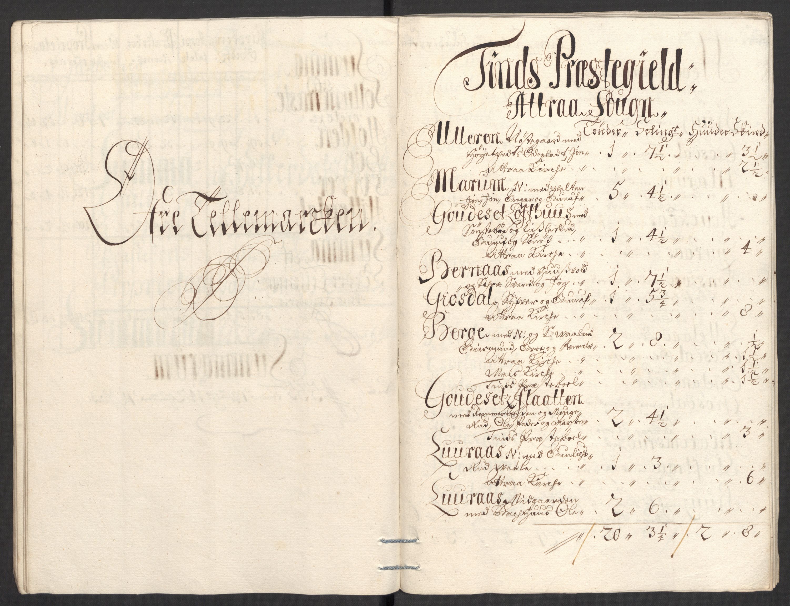 Rentekammeret inntil 1814, Reviderte regnskaper, Fogderegnskap, AV/RA-EA-4092/R36/L2117: Fogderegnskap Øvre og Nedre Telemark og Bamble, 1707, s. 461