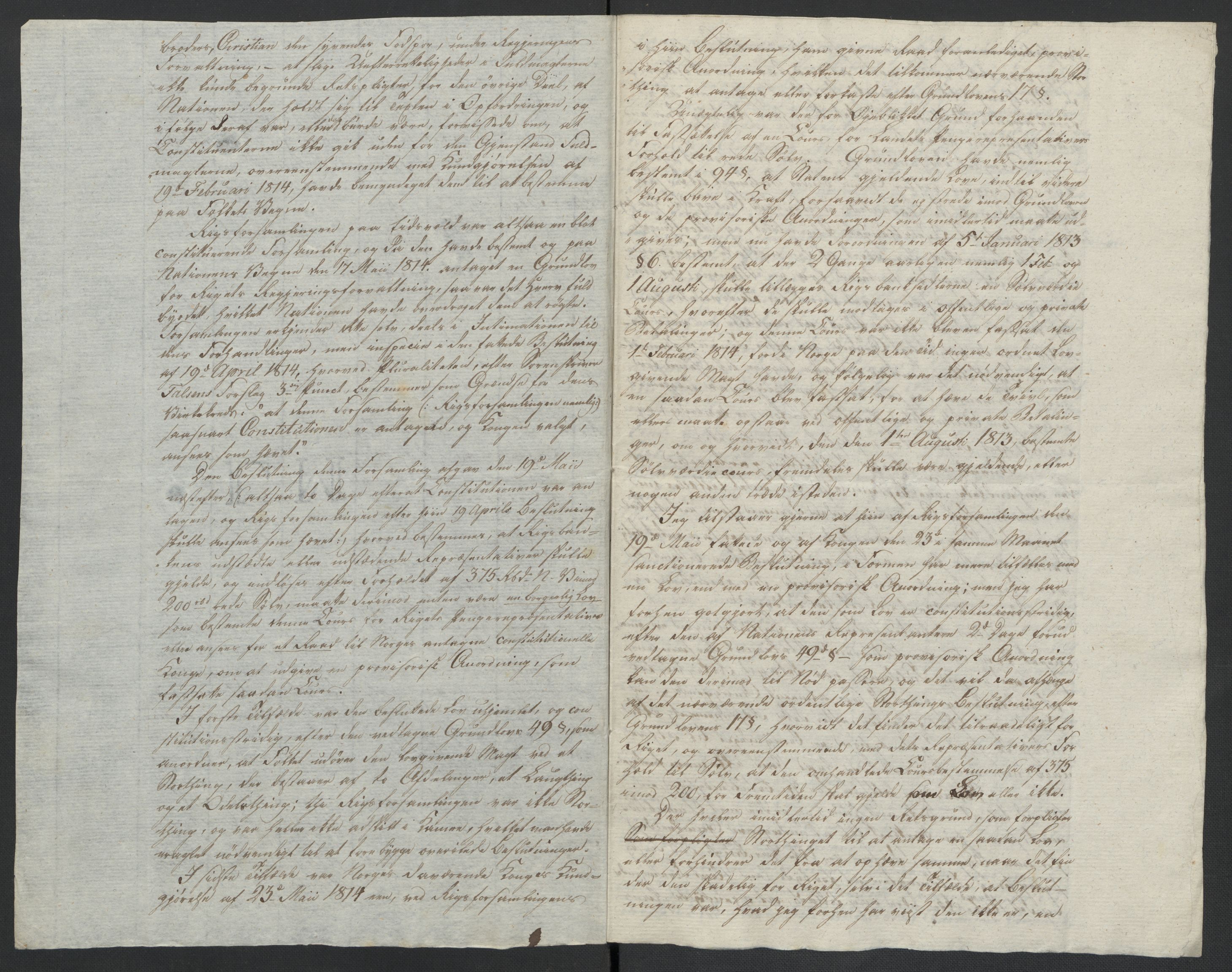 Christie, Wilhelm Frimann Koren, AV/RA-PA-0014/F/L0005: Christies dokumenter fra Stortinget, 1815-1816, s. 495