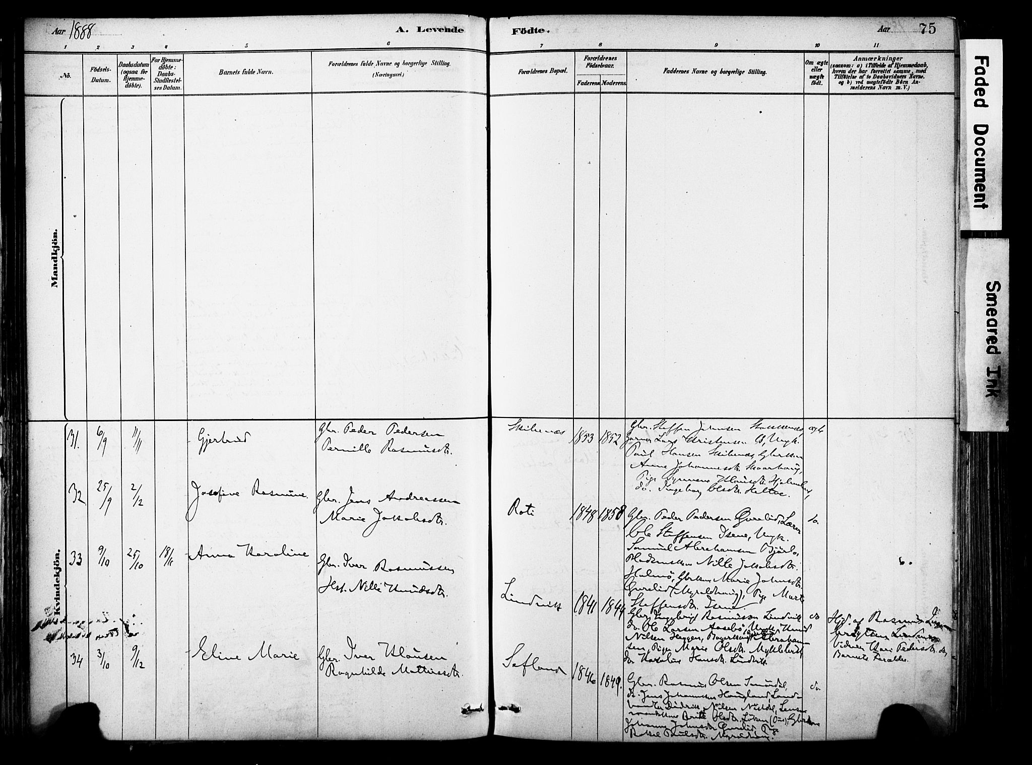 Eid sokneprestembete, AV/SAB-A-82301/H/Haa/Haab/L0001: Ministerialbok nr. B 1, 1879-1906, s. 75