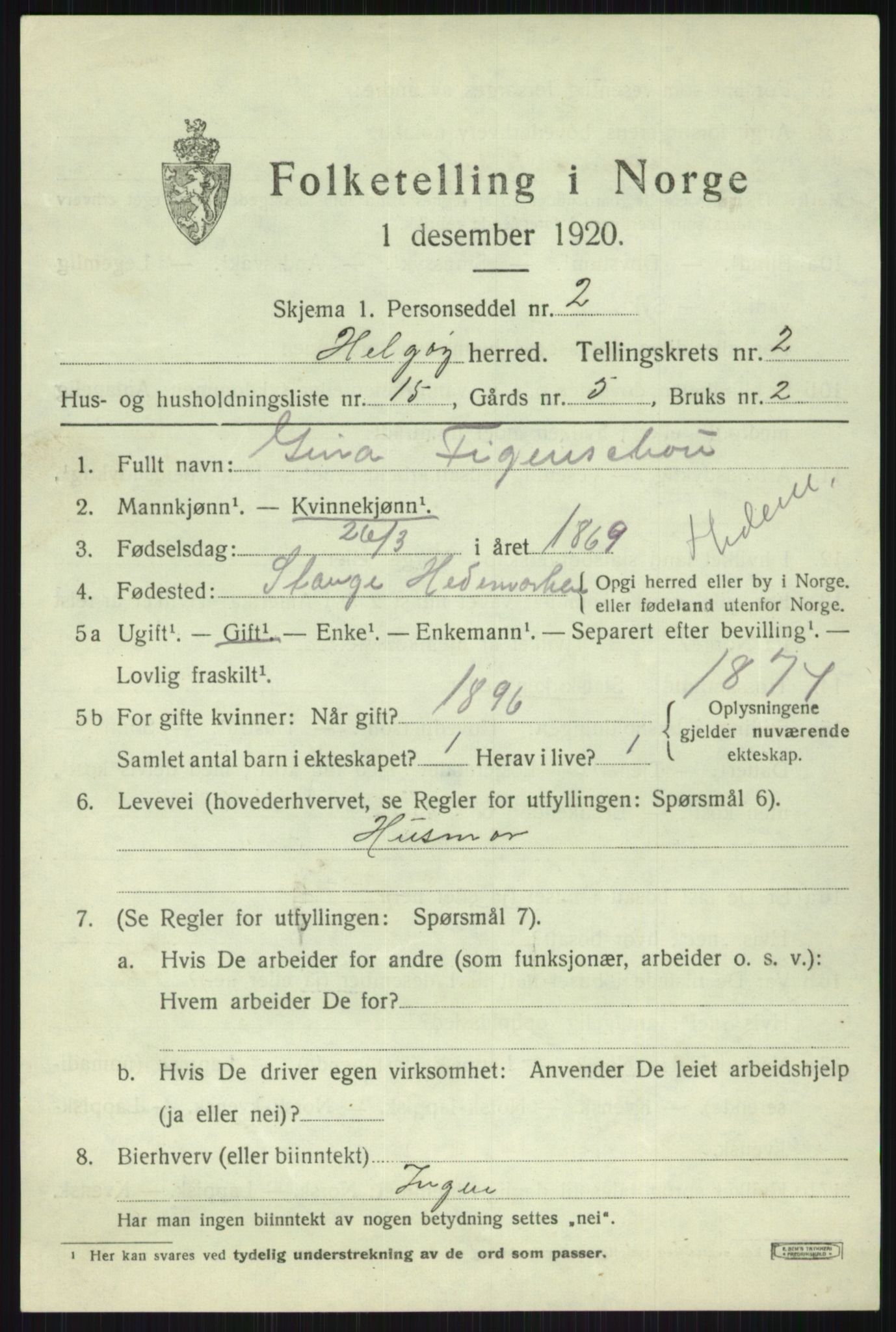 SATØ, Folketelling 1920 for 1935 Helgøy herred, 1920, s. 1379