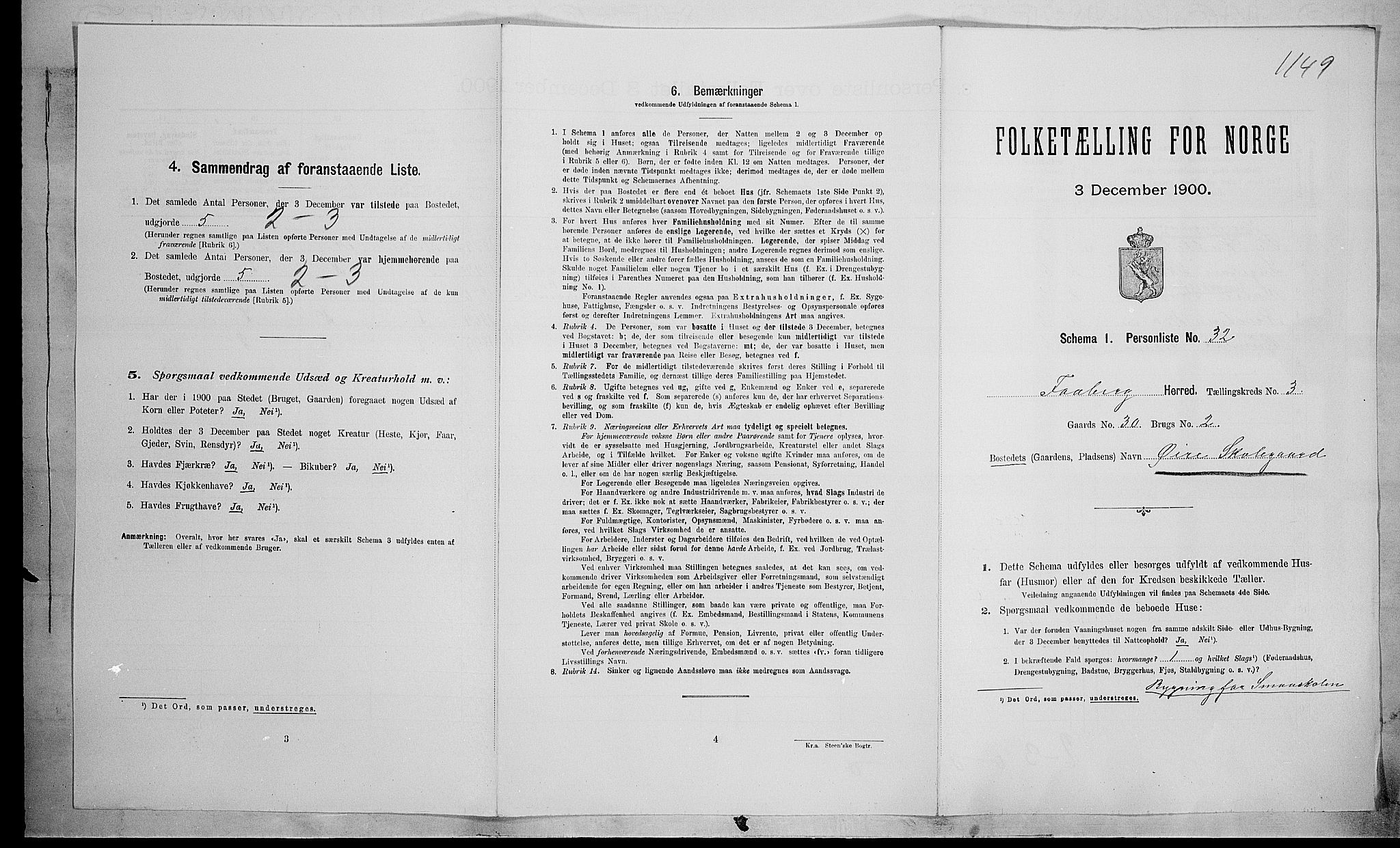 SAH, Folketelling 1900 for 0524 Fåberg herred, 1900, s. 431