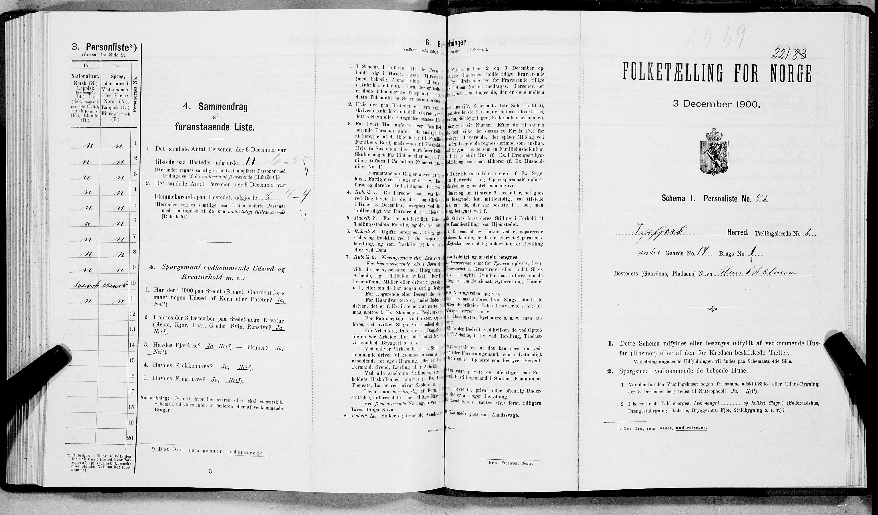 SAT, Folketelling 1900 for 1850 Tysfjord herred, 1900, s. 234