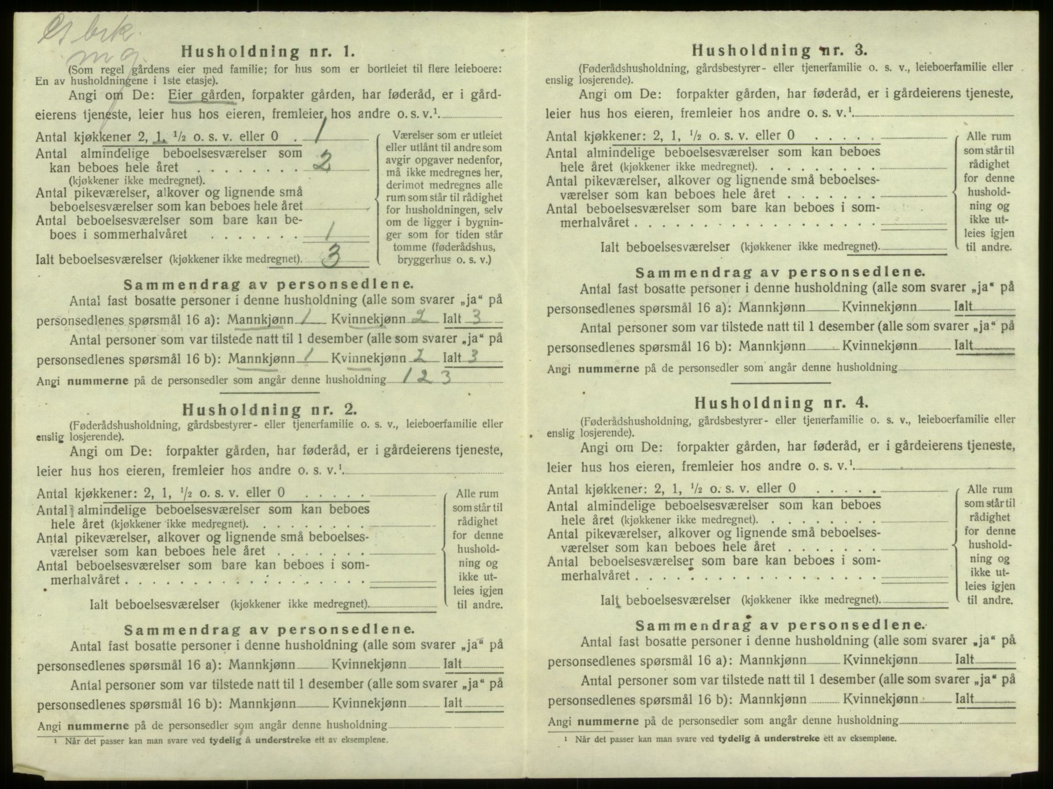 SAB, Folketelling 1920 for 1441 Selje herred, 1920, s. 585