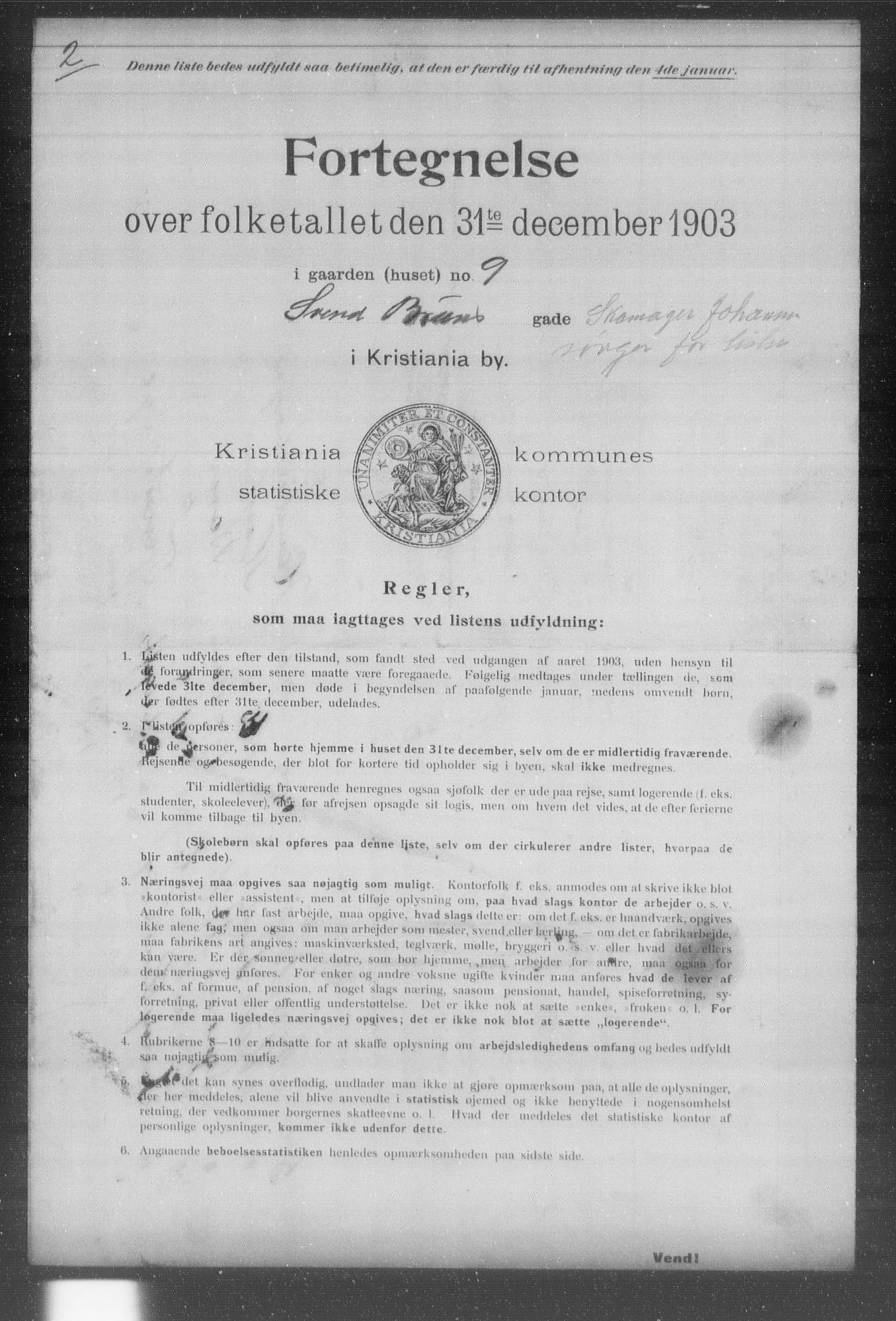 OBA, Kommunal folketelling 31.12.1903 for Kristiania kjøpstad, 1903, s. 20408