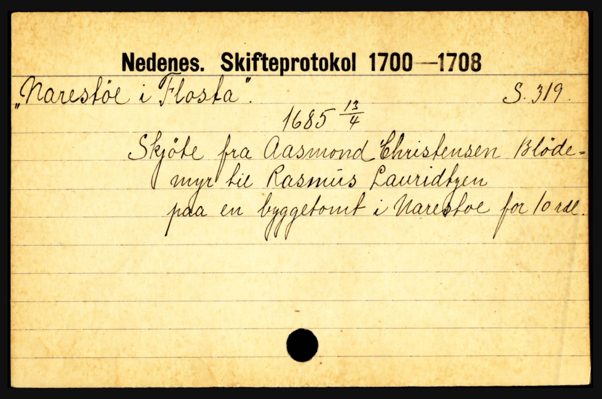 Nedenes sorenskriveri før 1824, AV/SAK-1221-0007/H, s. 21069