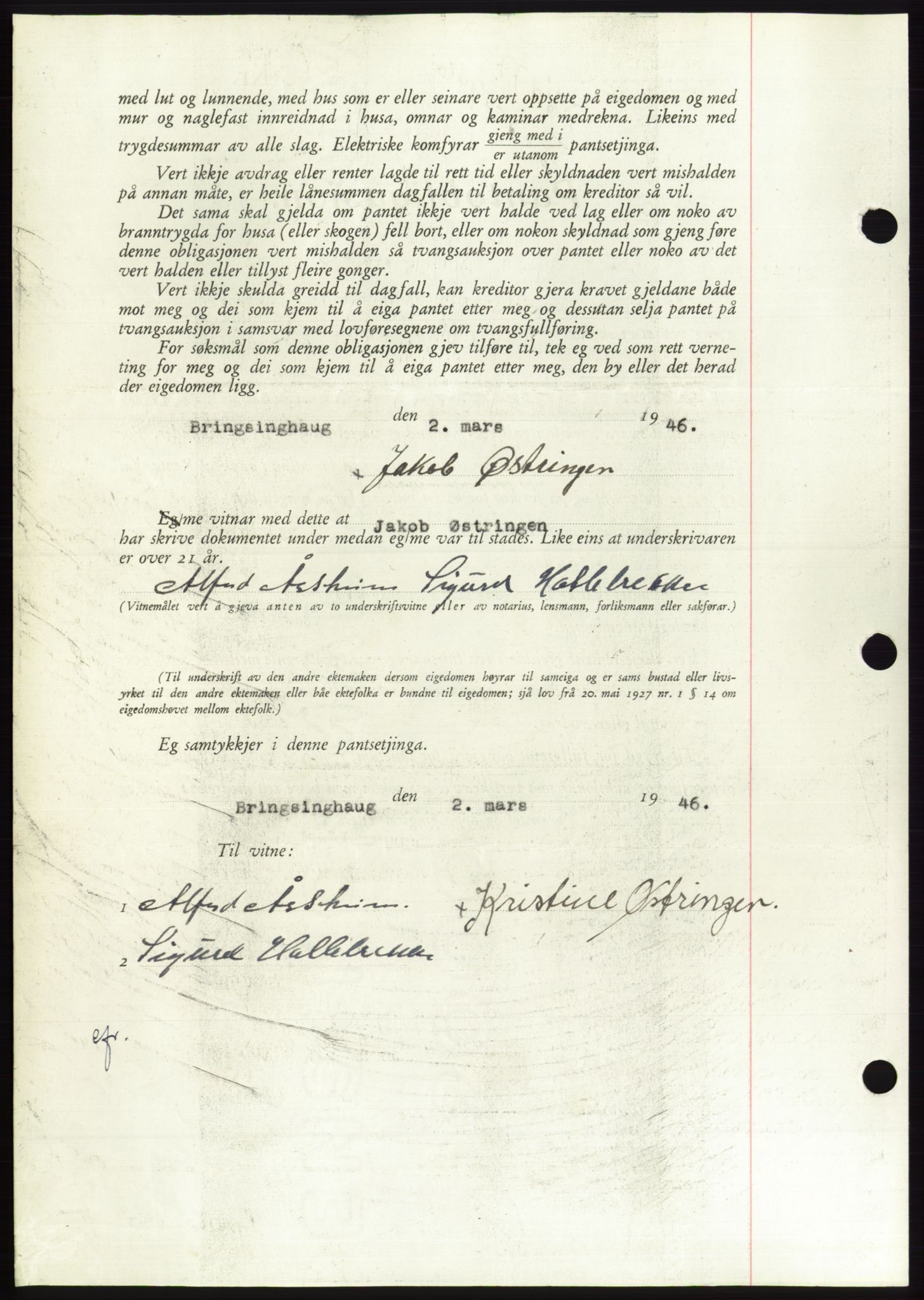 Søre Sunnmøre sorenskriveri, AV/SAT-A-4122/1/2/2C/L0114: Pantebok nr. 1-2B, 1943-1947, Dagboknr: 177/1946