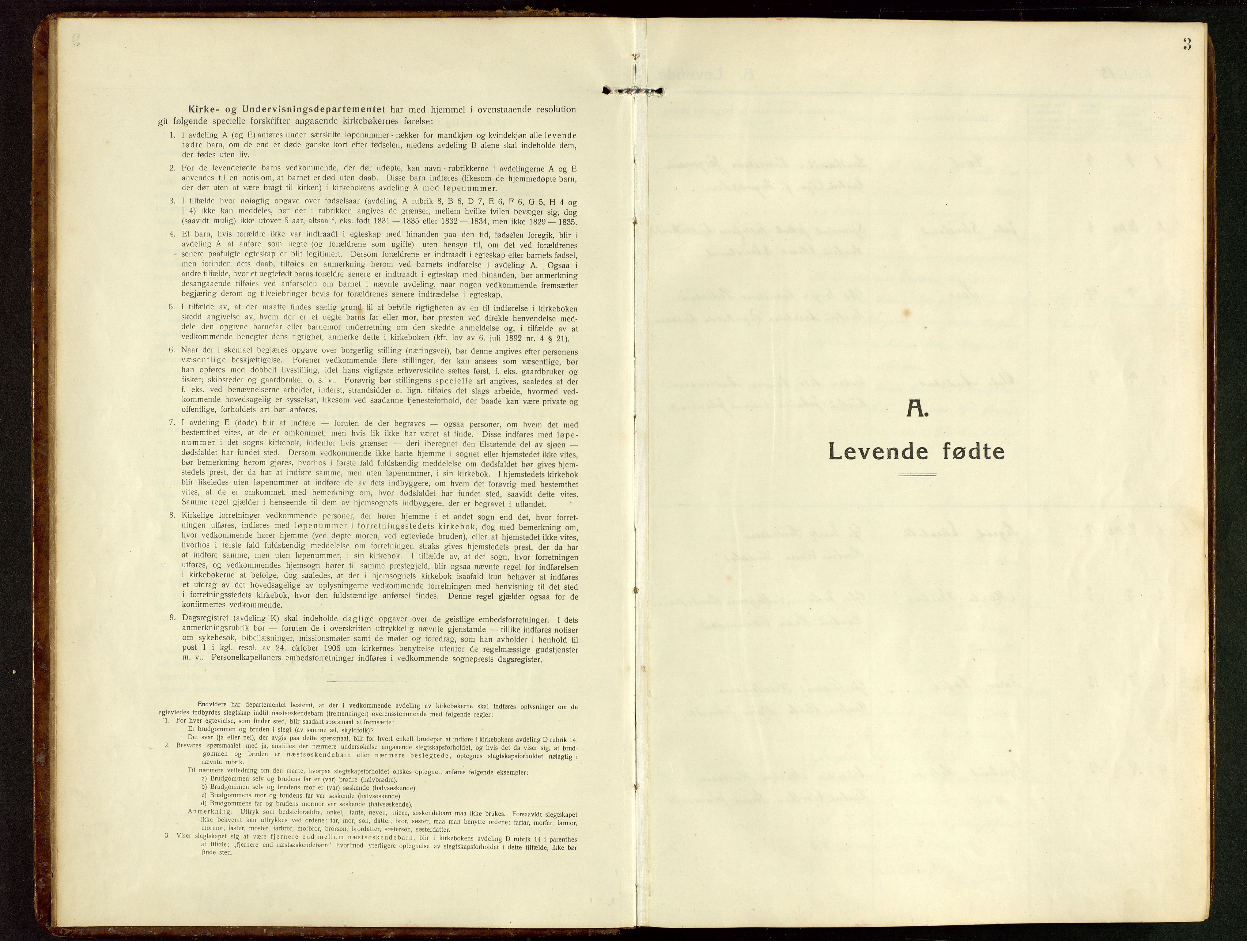 Tysvær sokneprestkontor, AV/SAST-A -101864/H/Ha/Hab/L0011: Klokkerbok nr. B 11, 1913-1946, s. 3