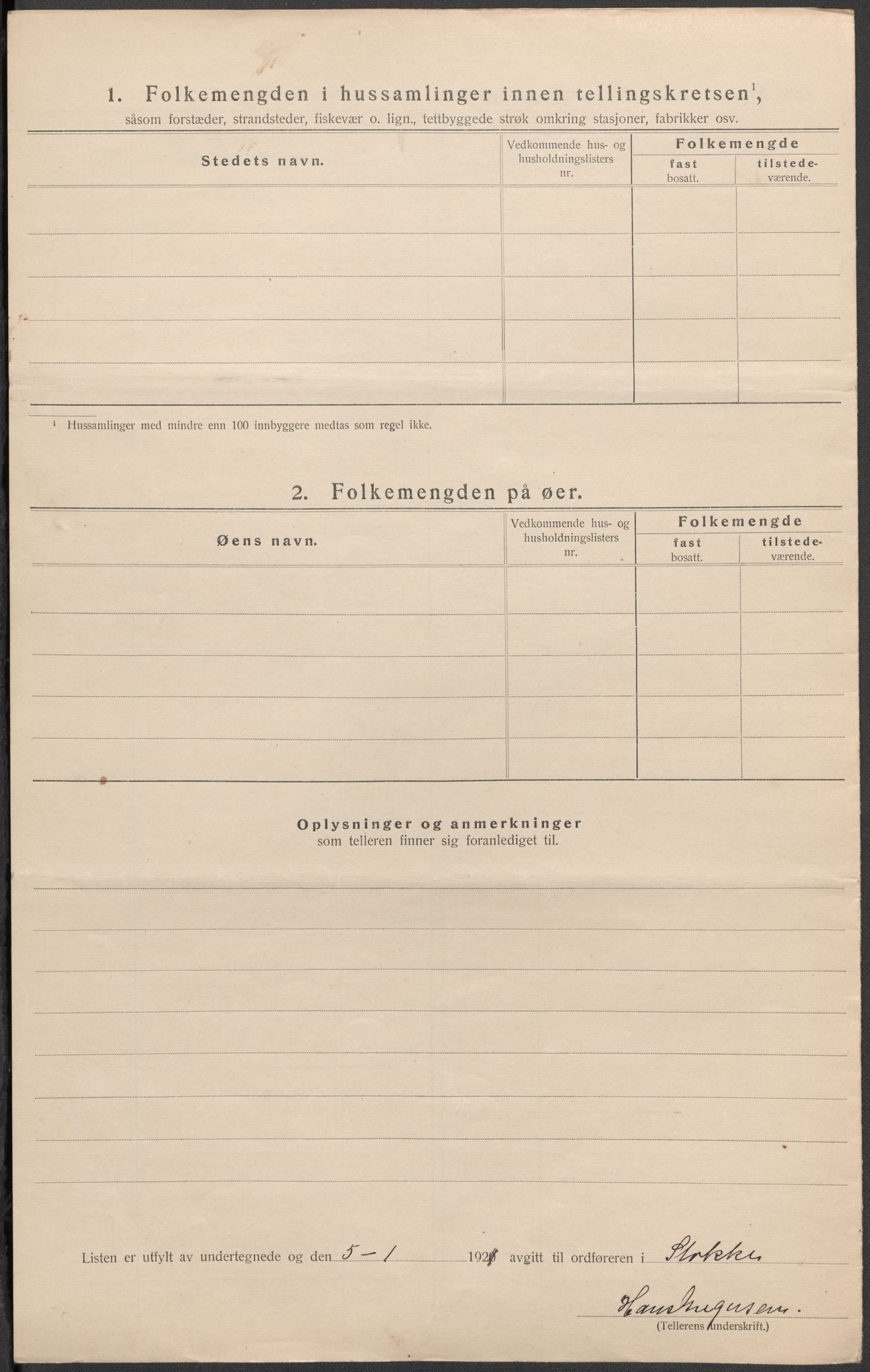 SAKO, Folketelling 1920 for 0720 Stokke herred, 1920, s. 39