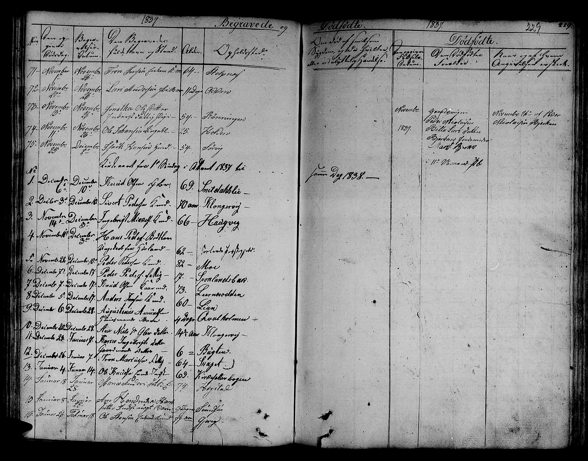 Ministerialprotokoller, klokkerbøker og fødselsregistre - Sør-Trøndelag, SAT/A-1456/630/L0492: Ministerialbok nr. 630A05, 1830-1840, s. 229